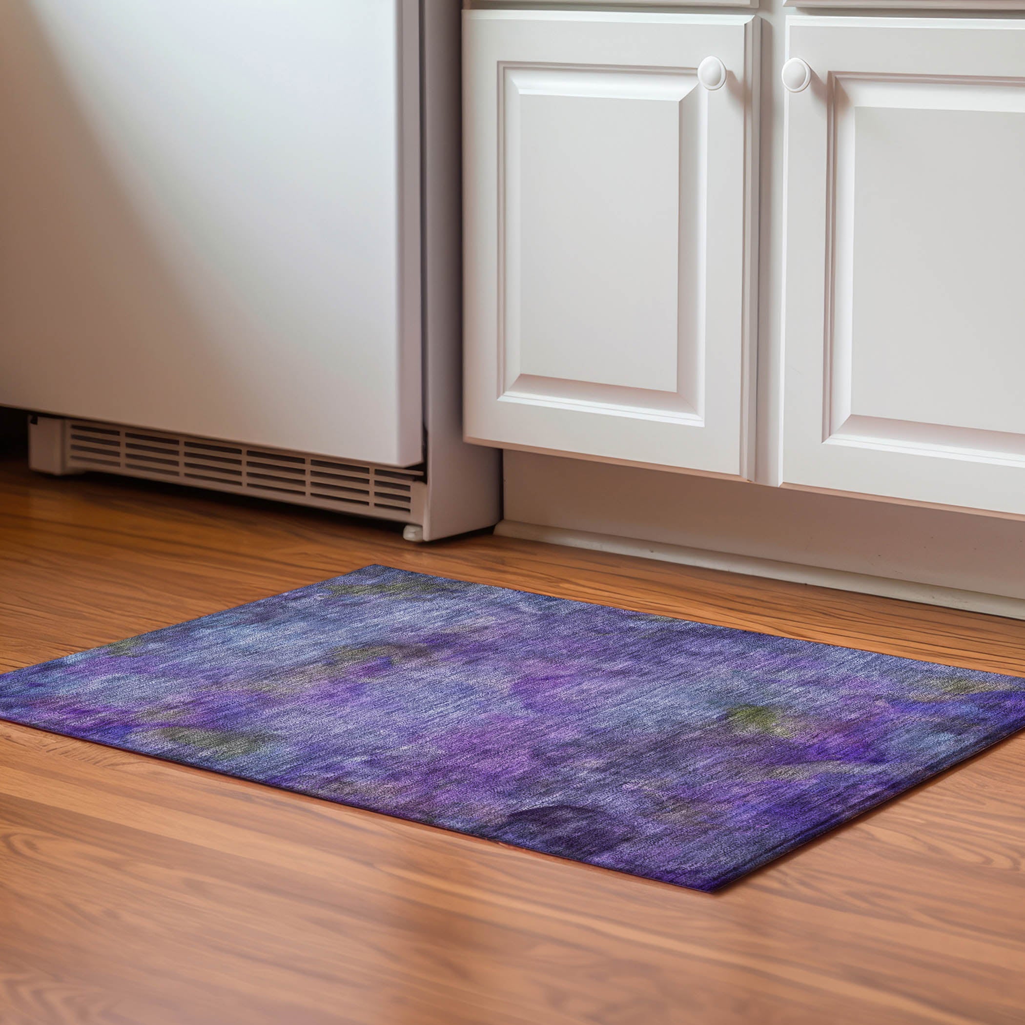 Porto Machine Washable Transitional Purple Rug 1'8" x 2'6" #shape_Rectangle