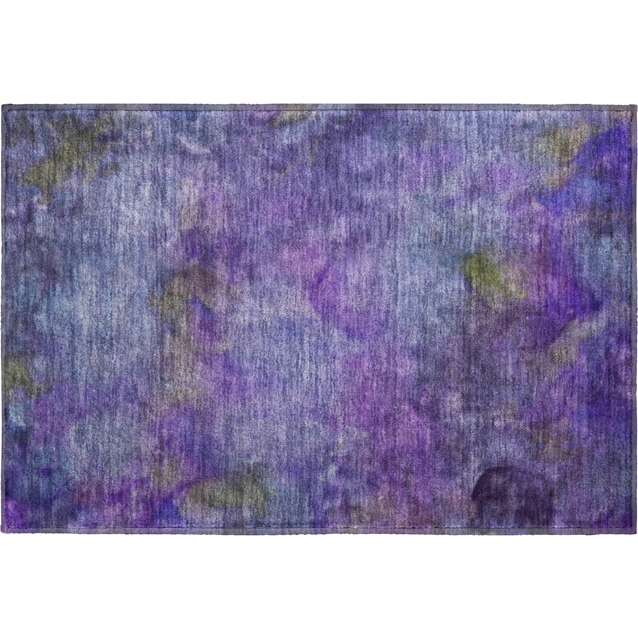 Porto Machine Washable Transitional Purple Rug 1'8" x 2'6" #shape_Rectangle