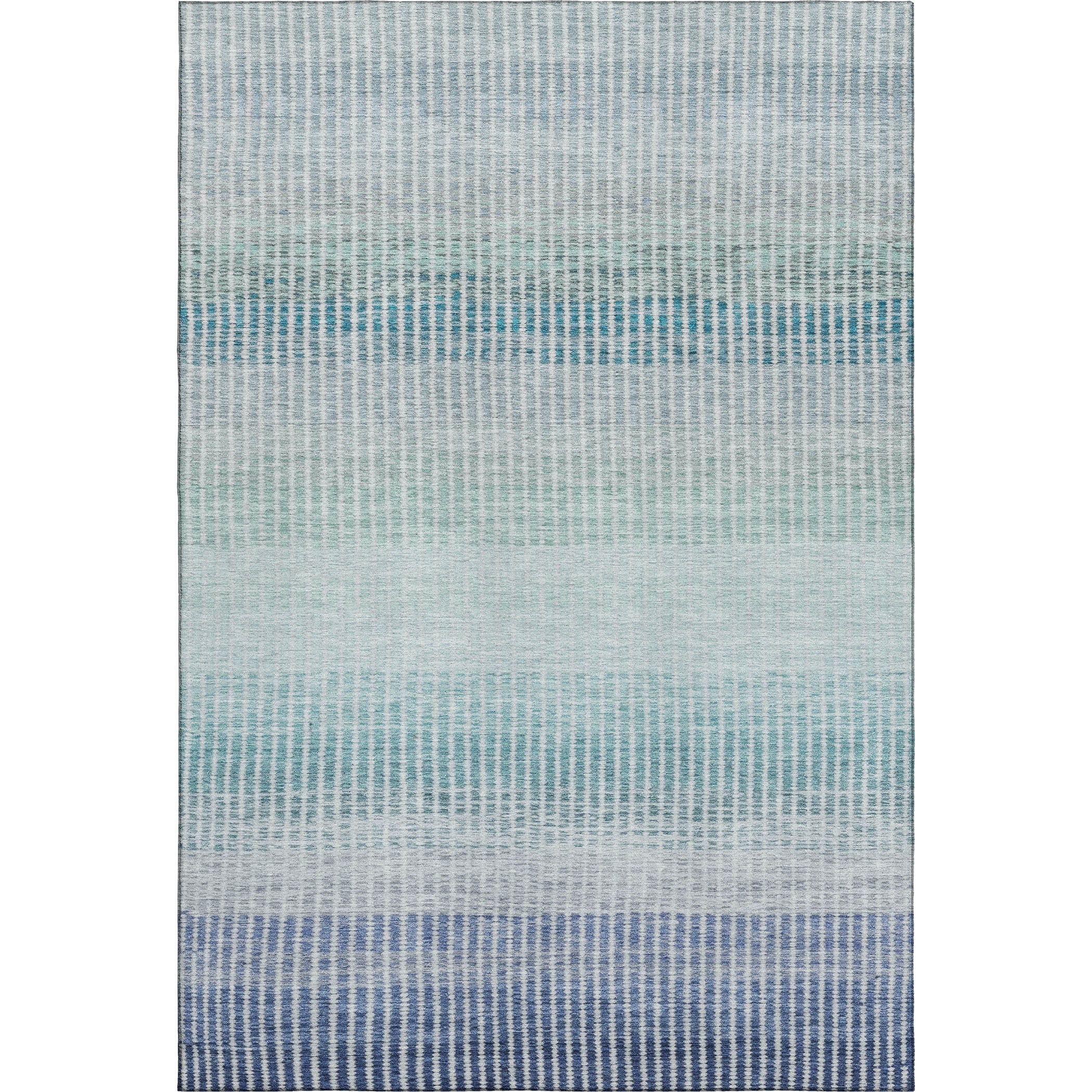 Prague Machine Washable Transitional Blue Rug 3' x 5' #shape_Rectangle