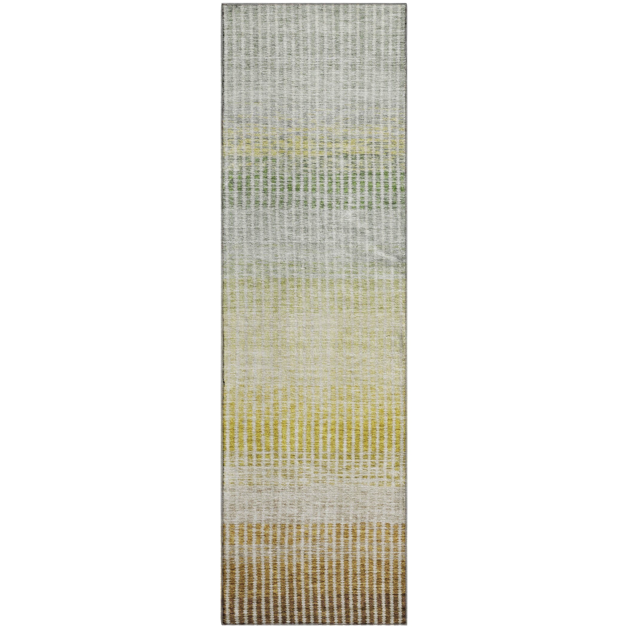 Prague Machine Washable Transitional Brown Rug 2'3" x 7'6" #shape_Runner