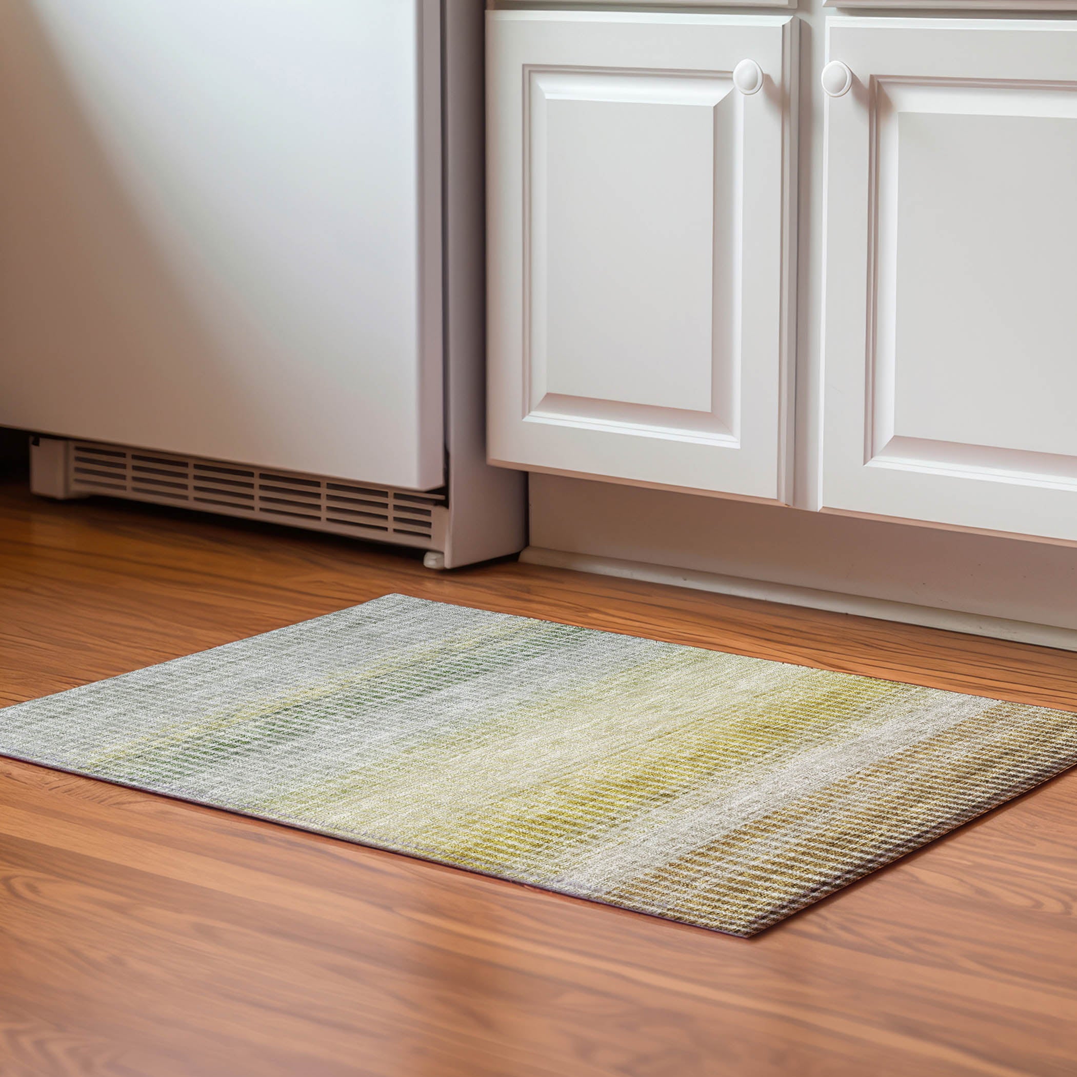 Prague Machine Washable Transitional Brown Rug 1'8" x 2'6" #shape_Rectangle
