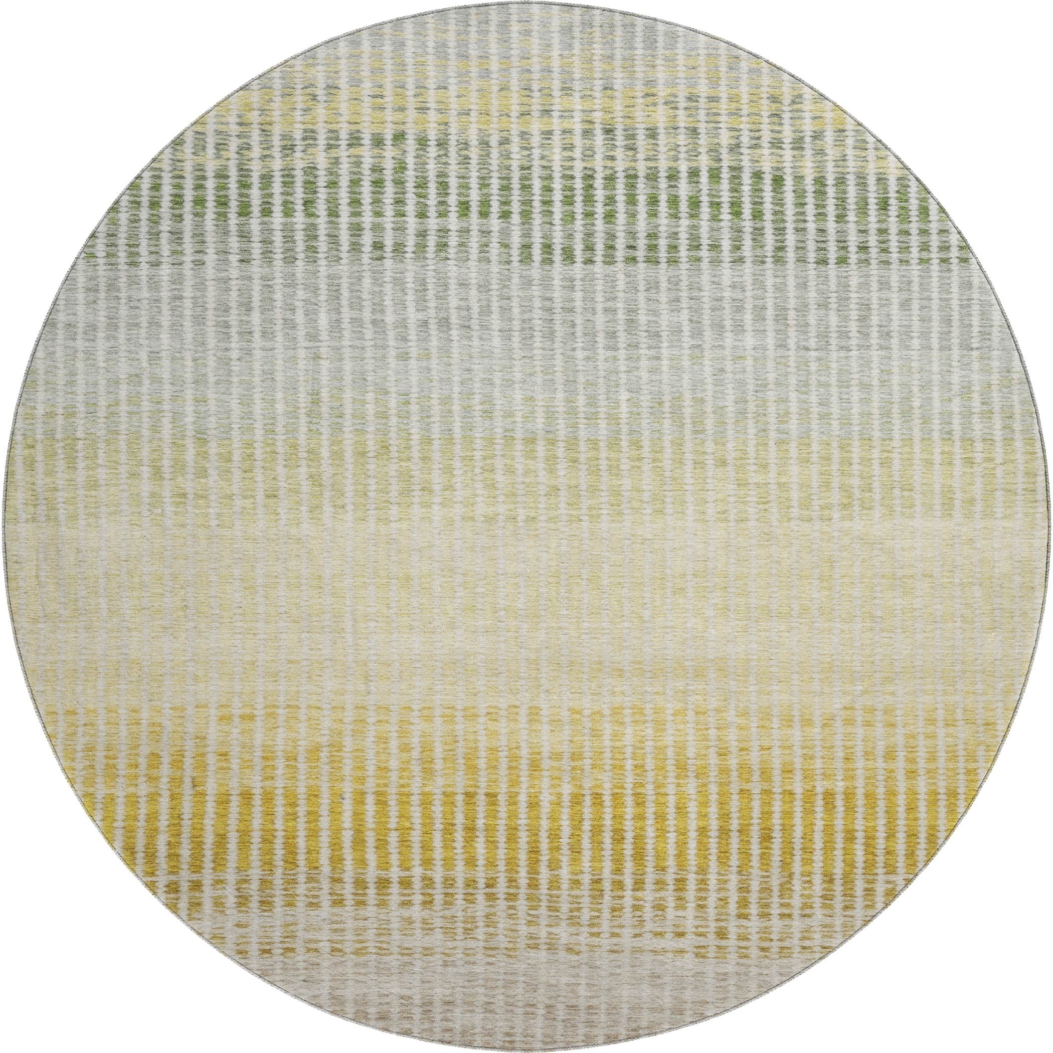 Prague Machine Washable Transitional Copper Orange Rug 8' x 8' #shape_Round