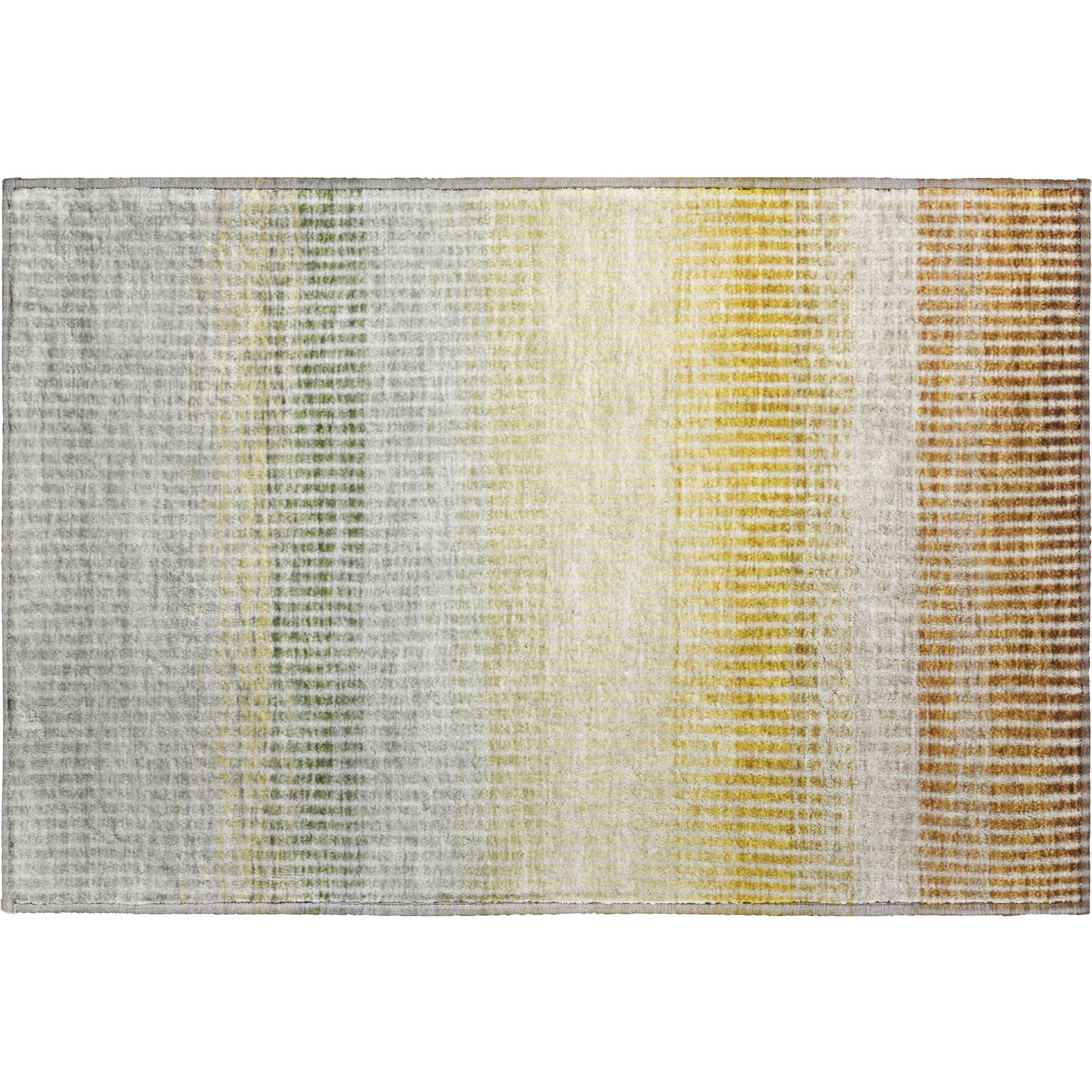 Prague Machine Washable Transitional Copper Orange Rug 1'8" x 2'6" #shape_Rectangle