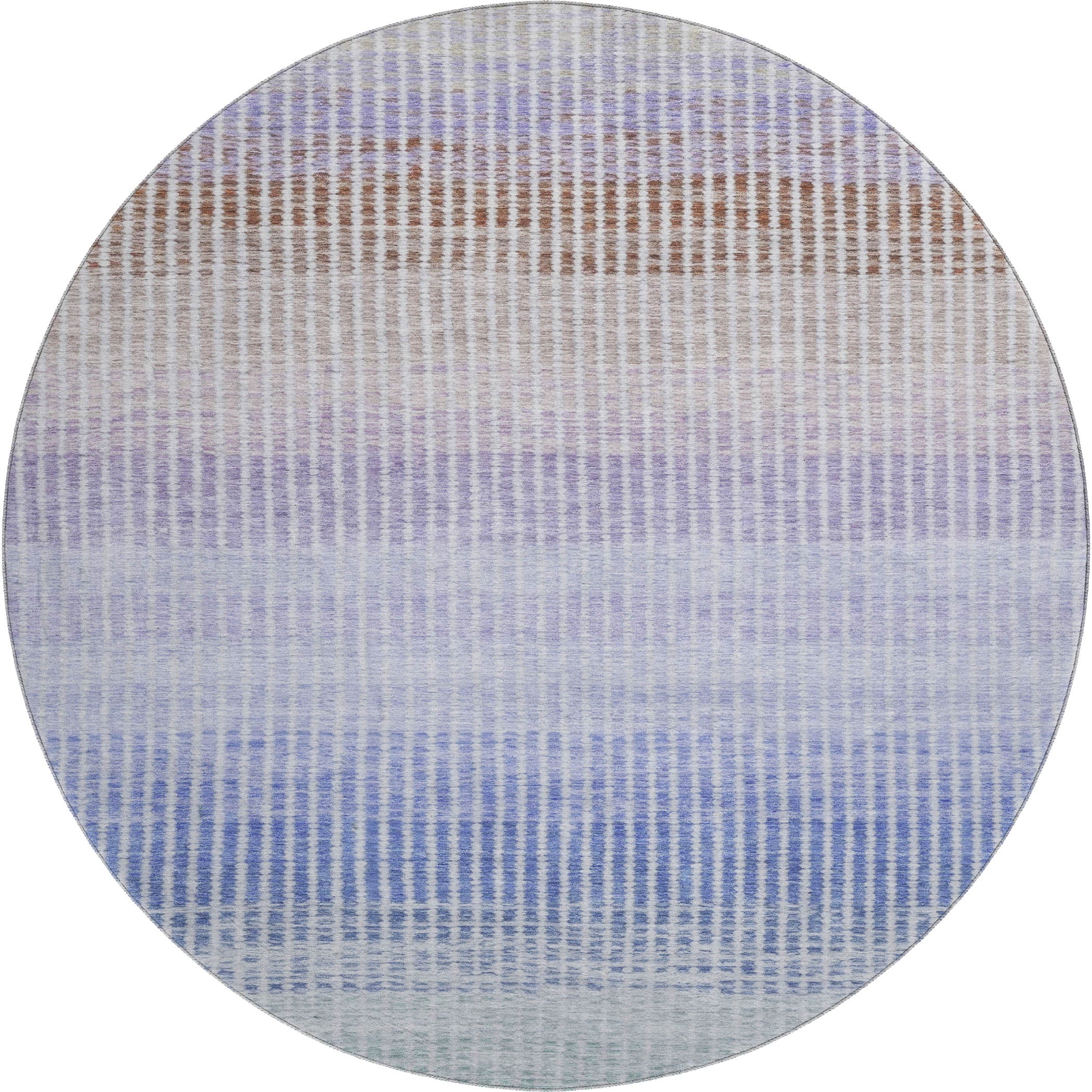 Prague Machine Washable Transitional Green Rug 8' x 8' #shape_Round