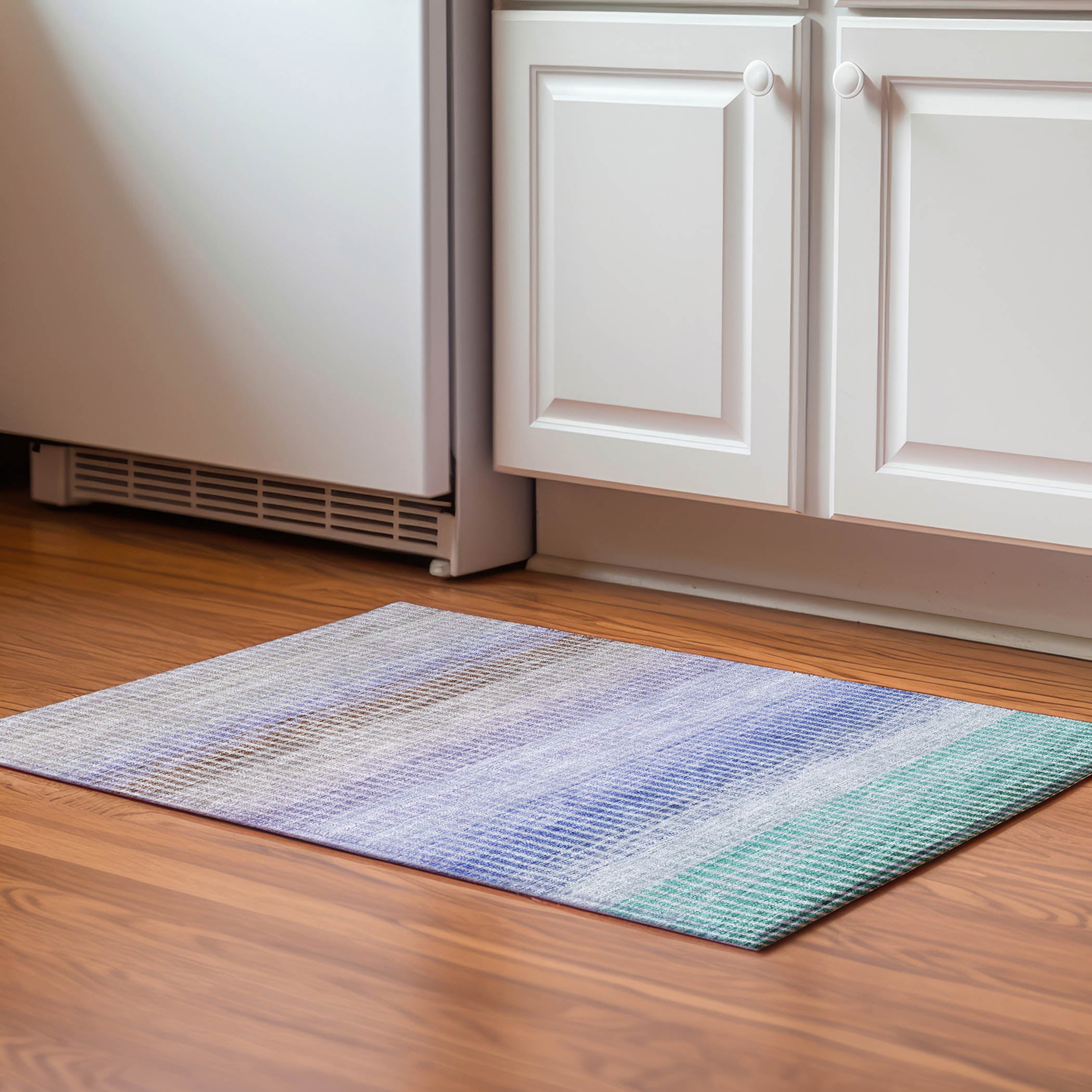 Prague Machine Washable Transitional Green Rug 1'8" x 2'6" #shape_Rectangle