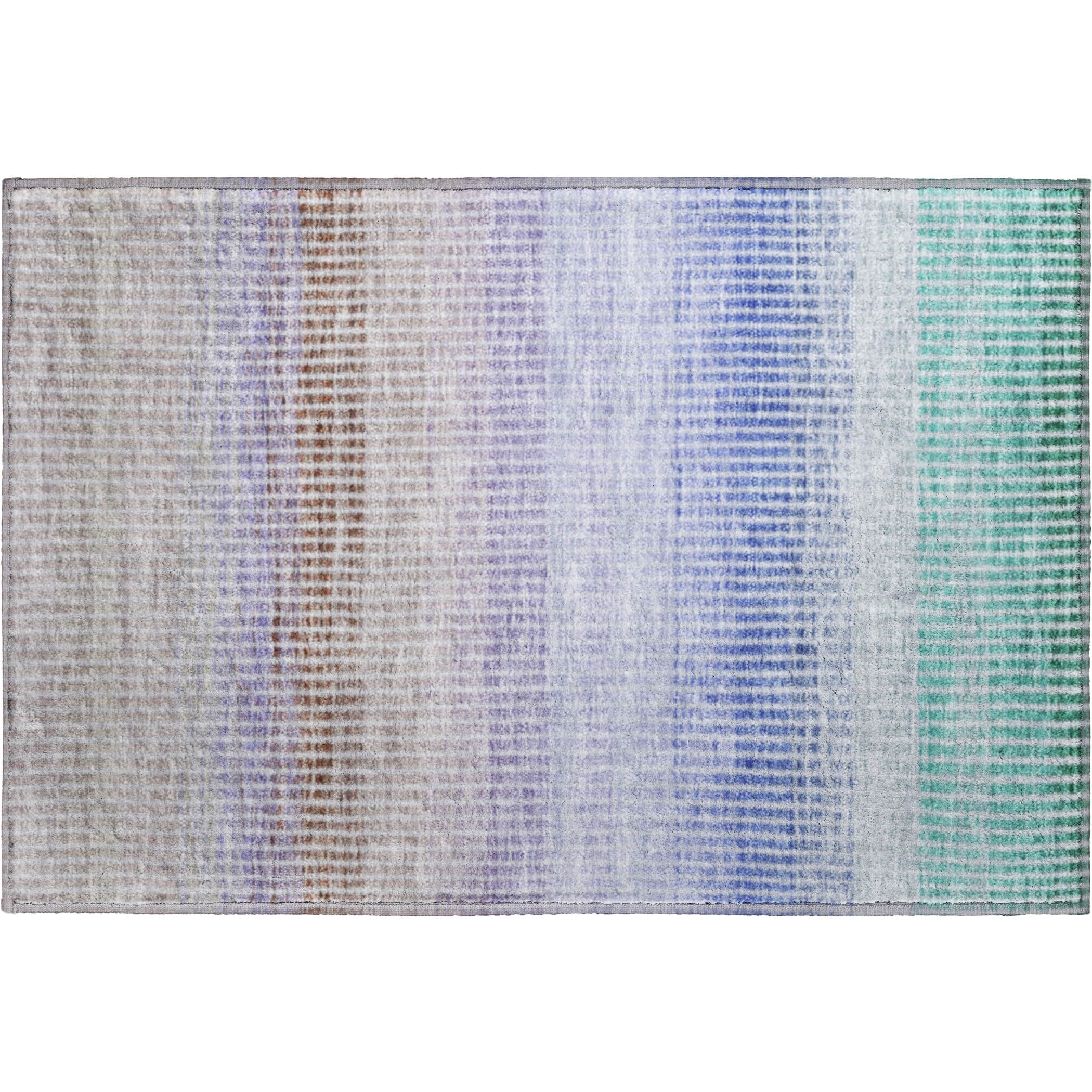 Prague Machine Washable Transitional Green Rug 1'8" x 2'6" #shape_Rectangle