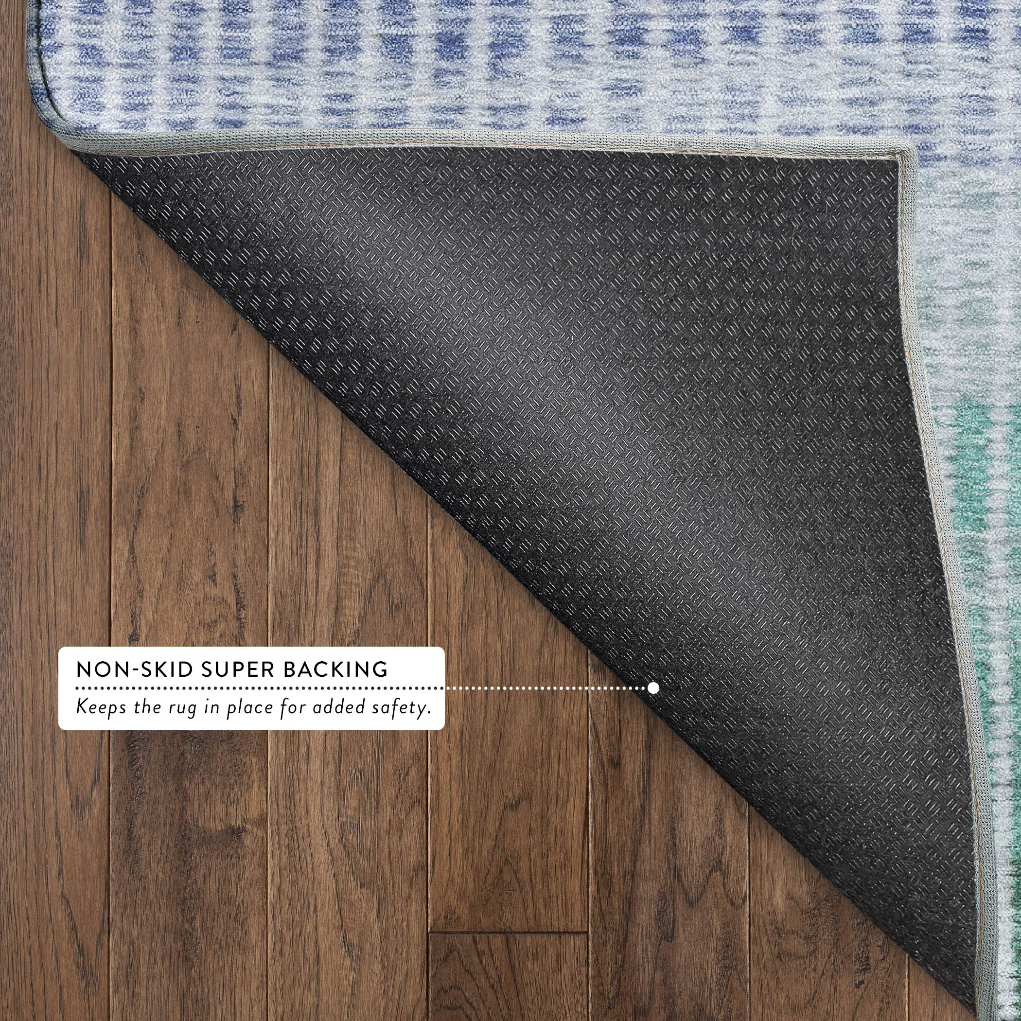 Prague Machine Washable Transitional Green Rug 1'8" x 2'6" #shape_Rectangle