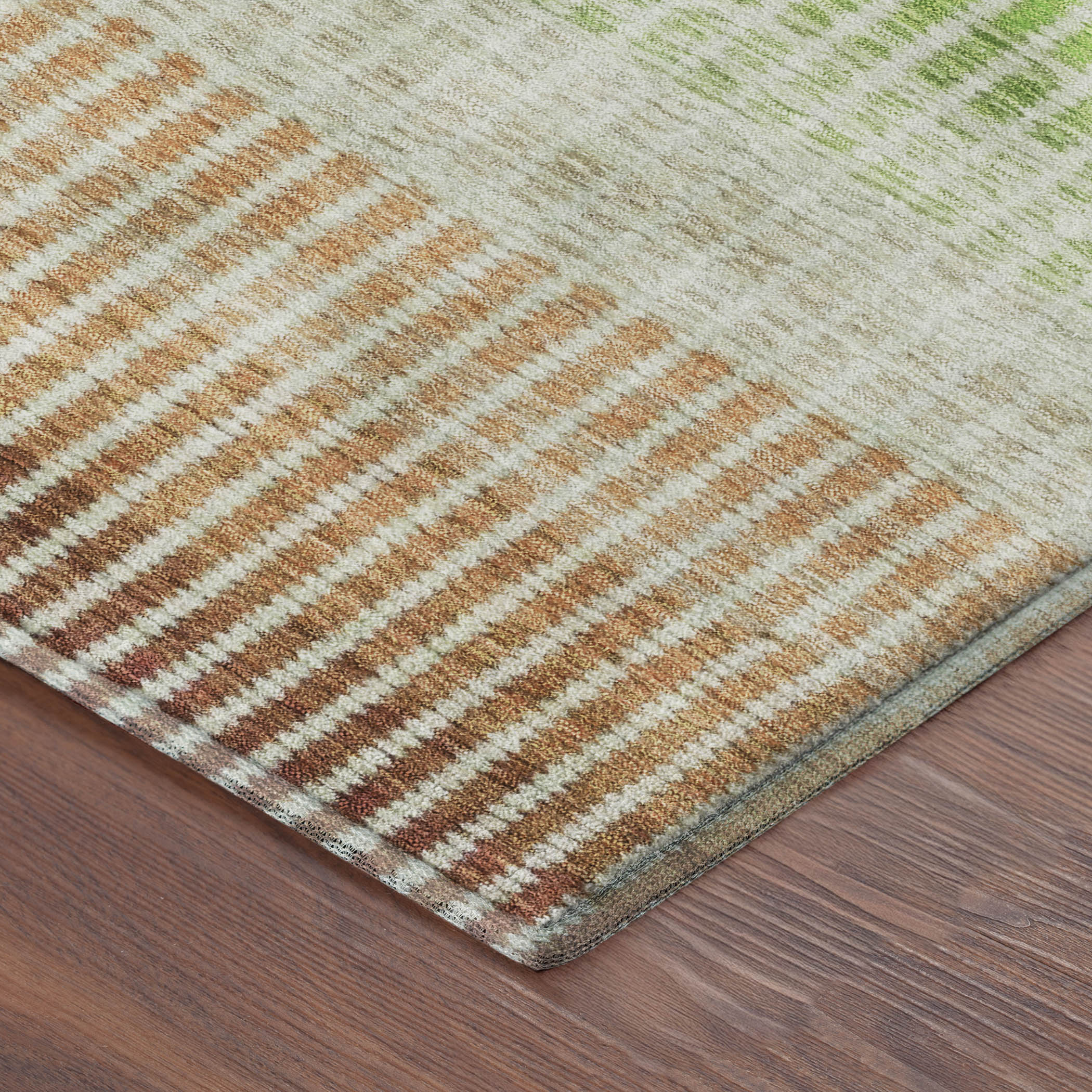 Prague Machine Washable Transitional Orange Rug 1'8" x 2'6" #shape_Rectangle