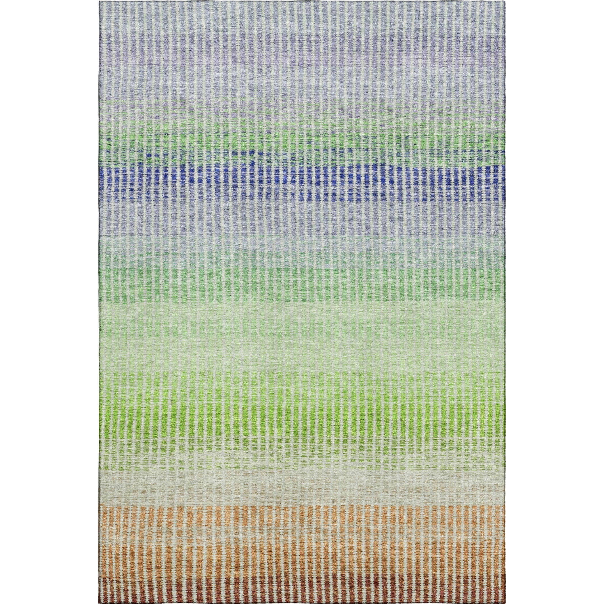 Prague Machine Washable Transitional Orange Rug 3' x 5' #shape_Rectangle