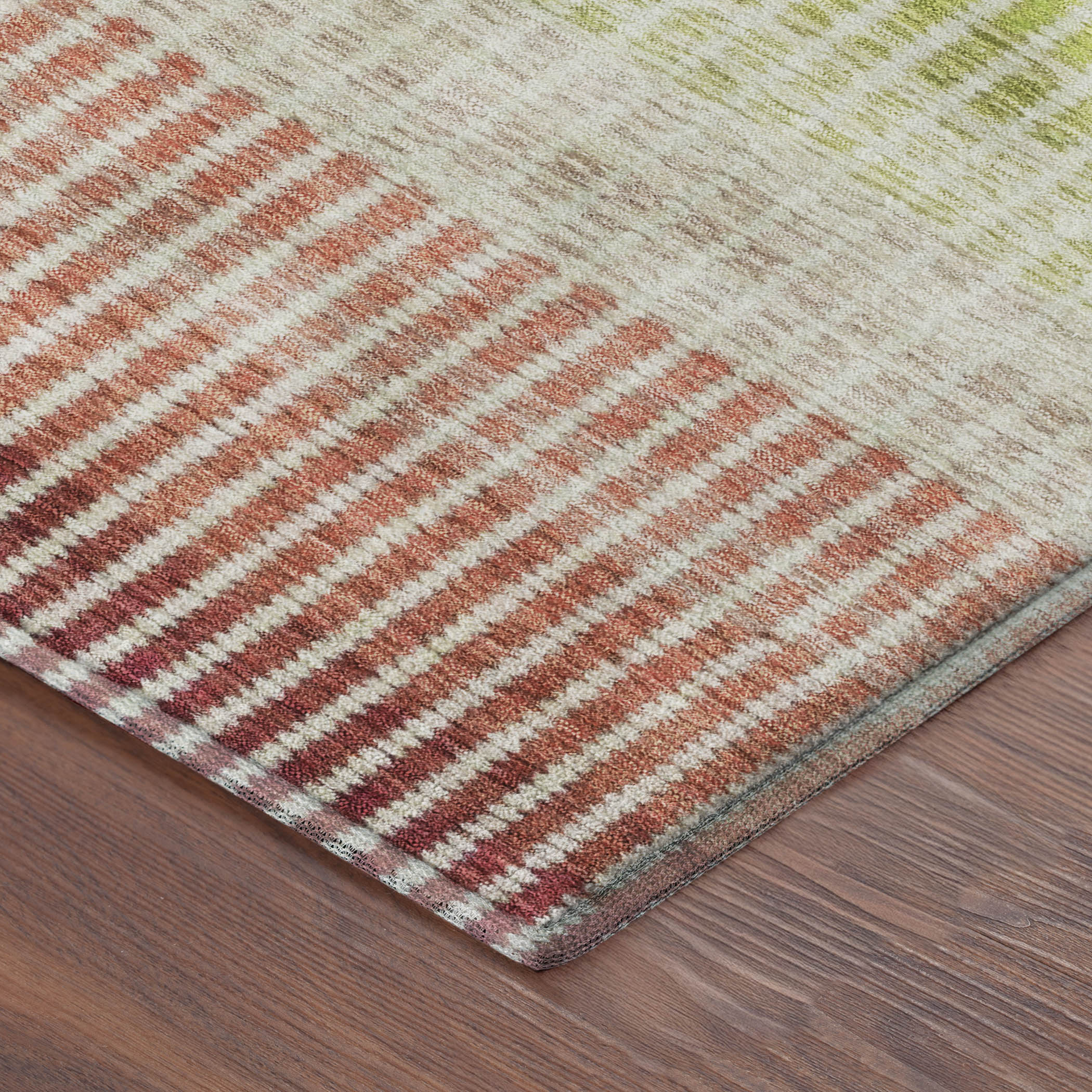Prague Machine Washable Transitional Paprika Orange Rug 1'8" x 2'6" #shape_Rectangle