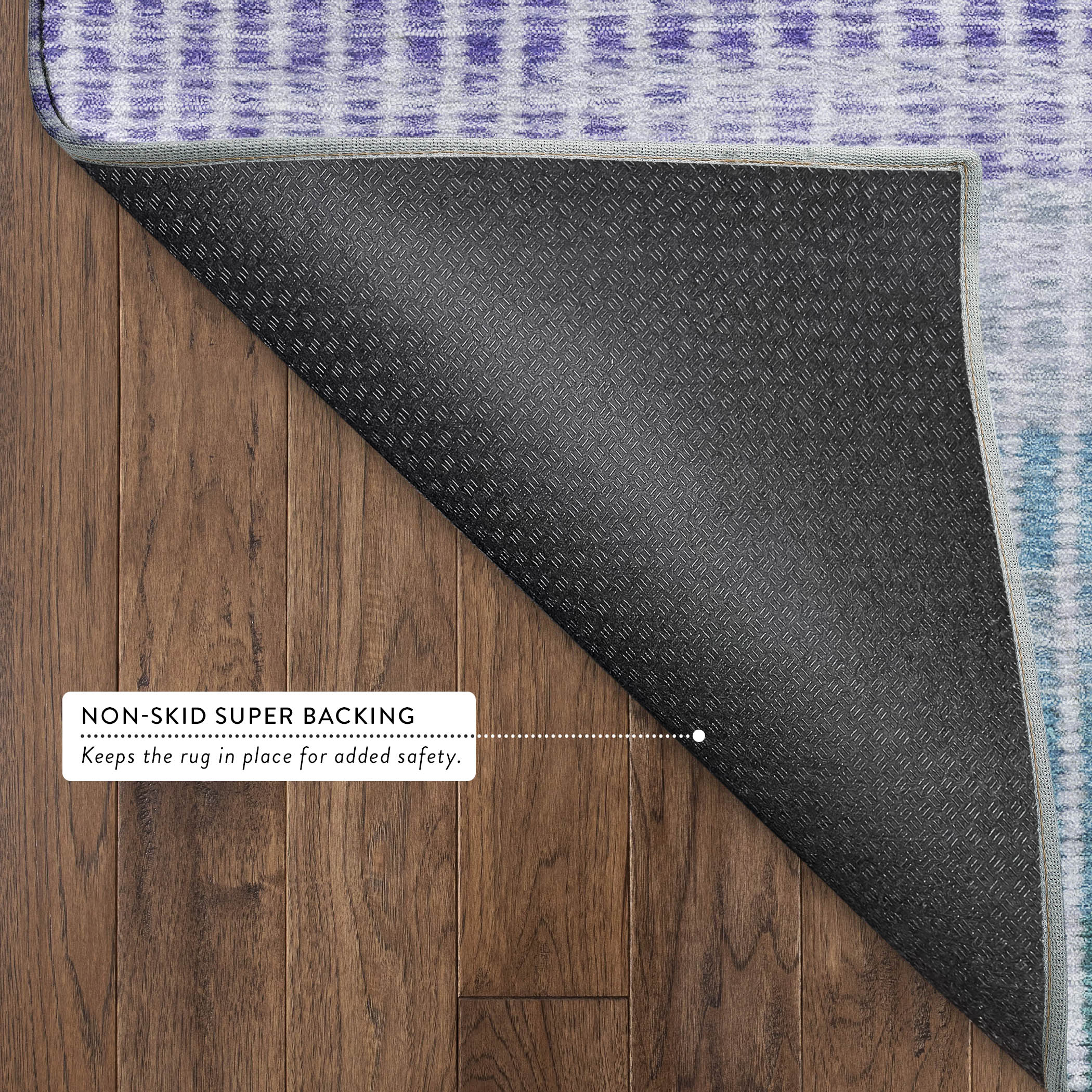 Prague Machine Washable Transitional Teal Rug 1'8" x 2'6" #shape_Rectangle