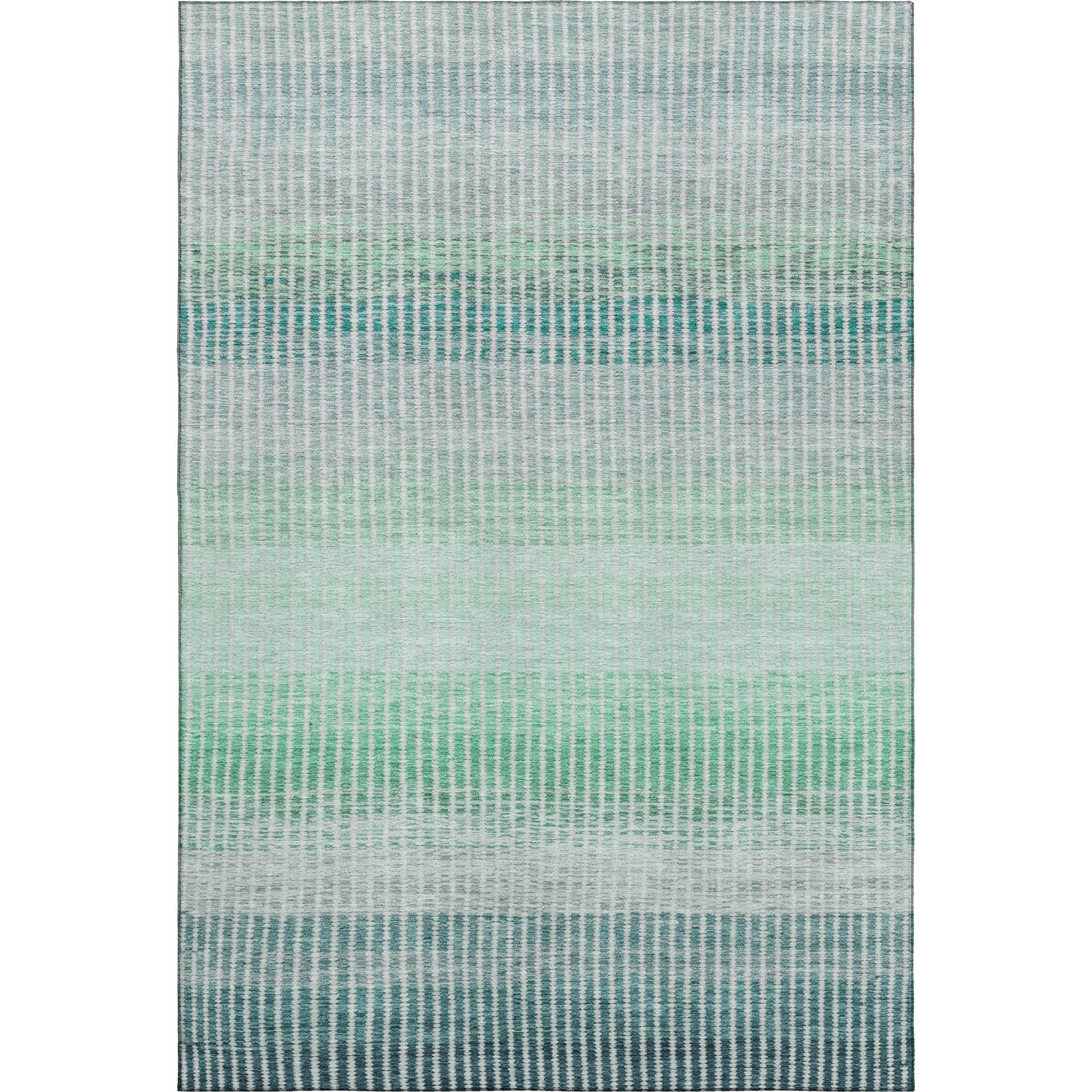 Prague Machine Washable Transitional Turquoise Teal Rug 3' x 5' #shape_Rectangle