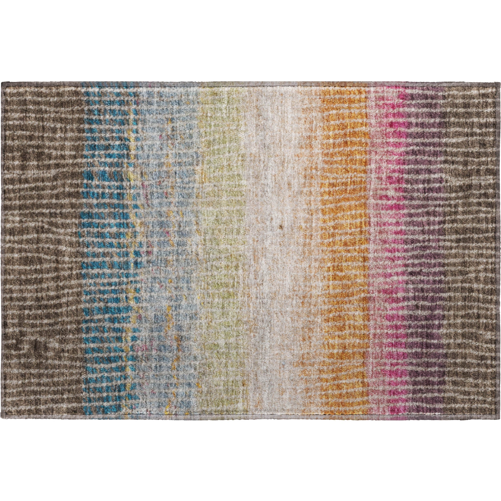 Luang Prabang Machine Washable Transitional Chocolate Brown Rug 1'8" x 2'6" #shape_Rectangle