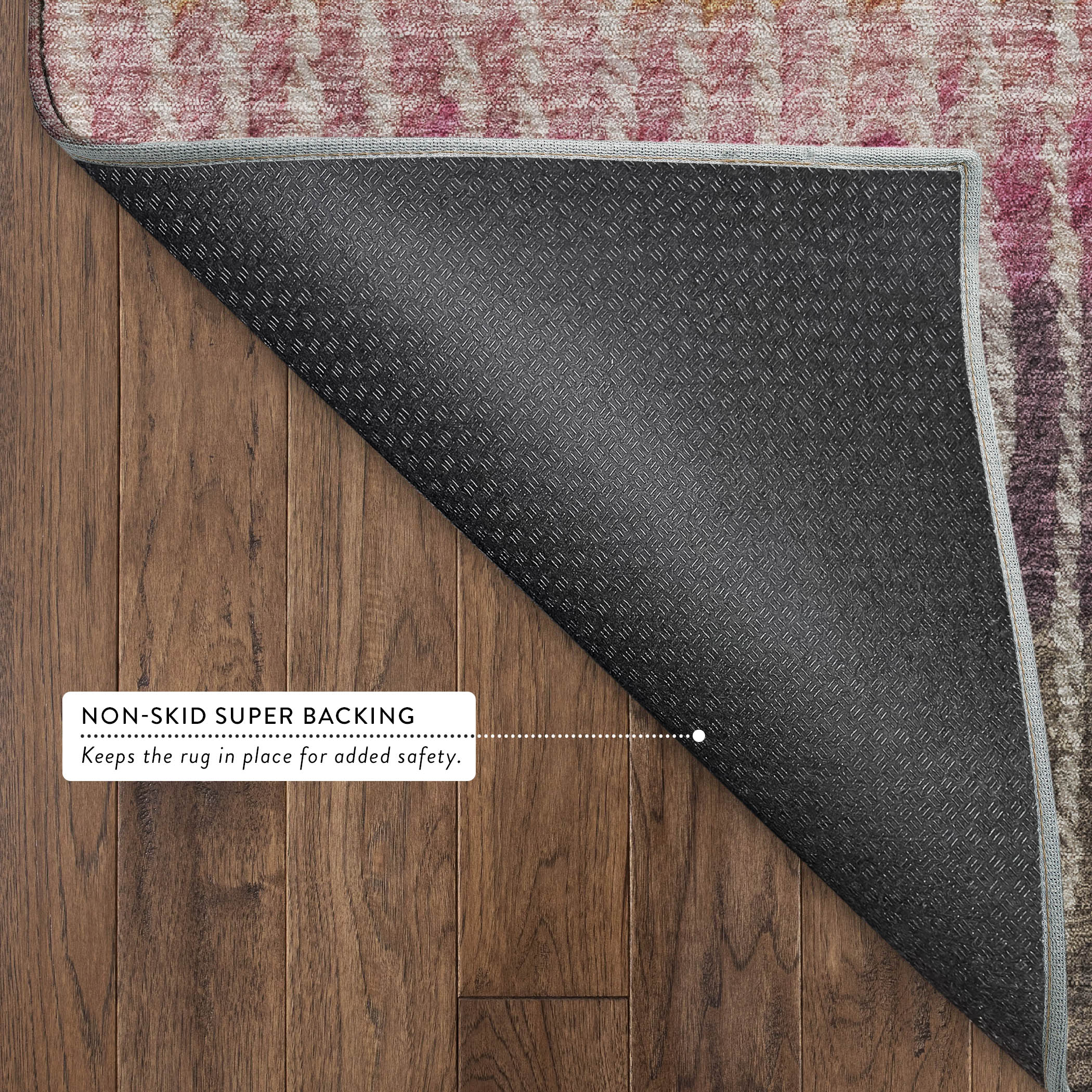 Luang Prabang Machine Washable Transitional Chocolate Brown Rug 1'8" x 2'6" #shape_Rectangle