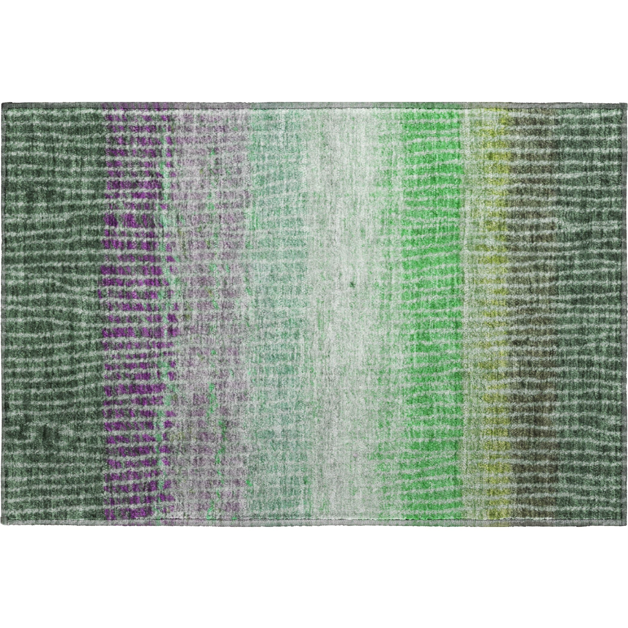 Luang Prabang Machine Washable Transitional Fern Green Rug 1'8" x 2'6" #shape_Rectangle