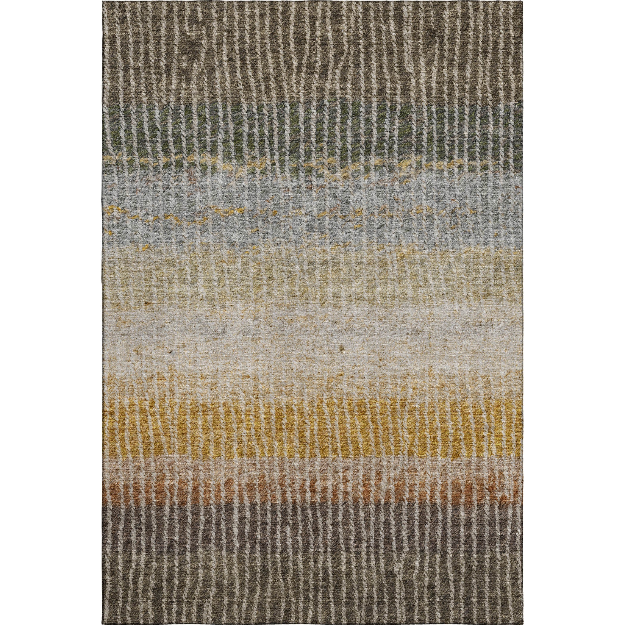 Luang Prabang Machine Washable Transitional Fudge Brown Rug 3' x 5' #shape_Rectangle