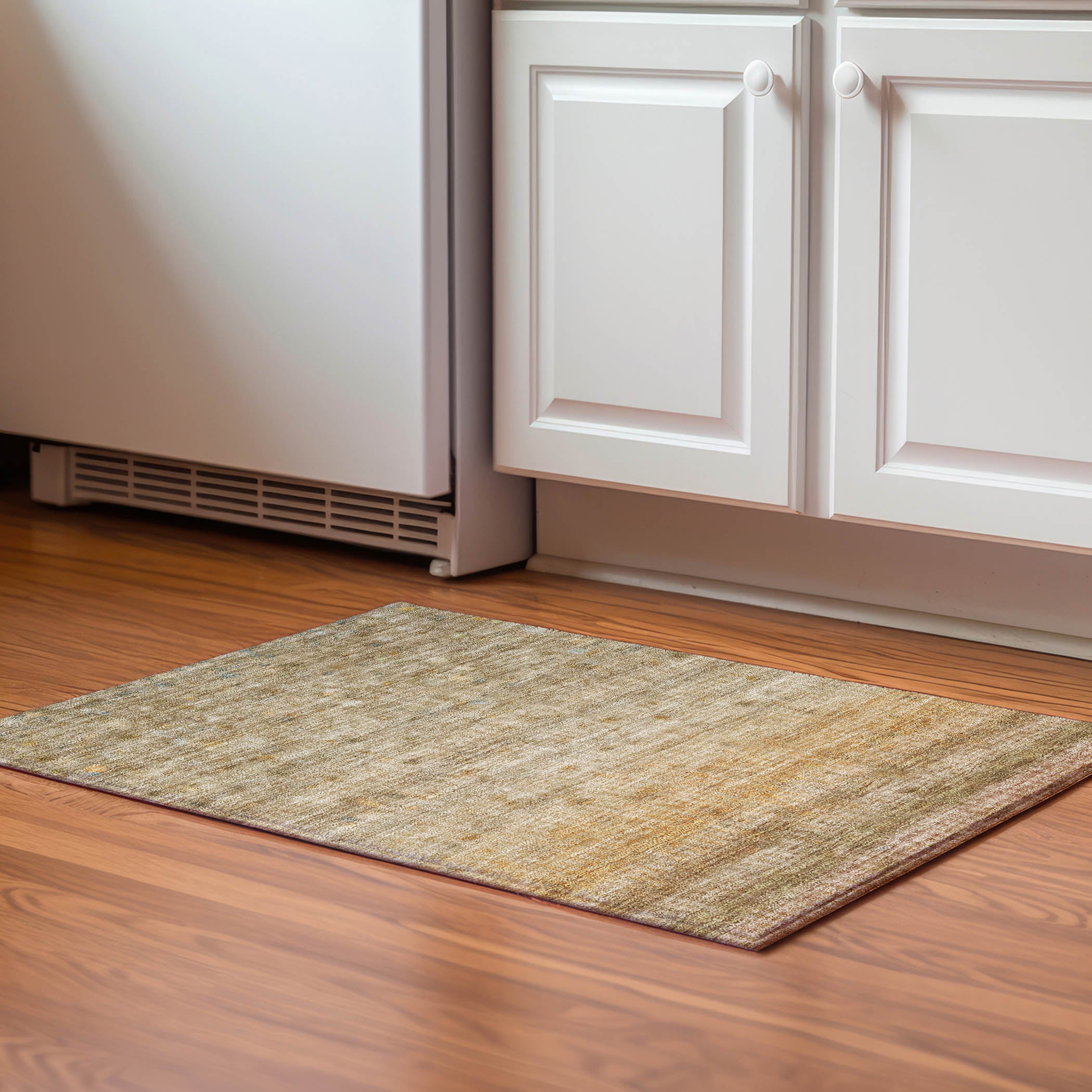Oaxaca Machine Washable Transitional Beige Brown Rug 1'8" x 2'6" #shape_Rectangle