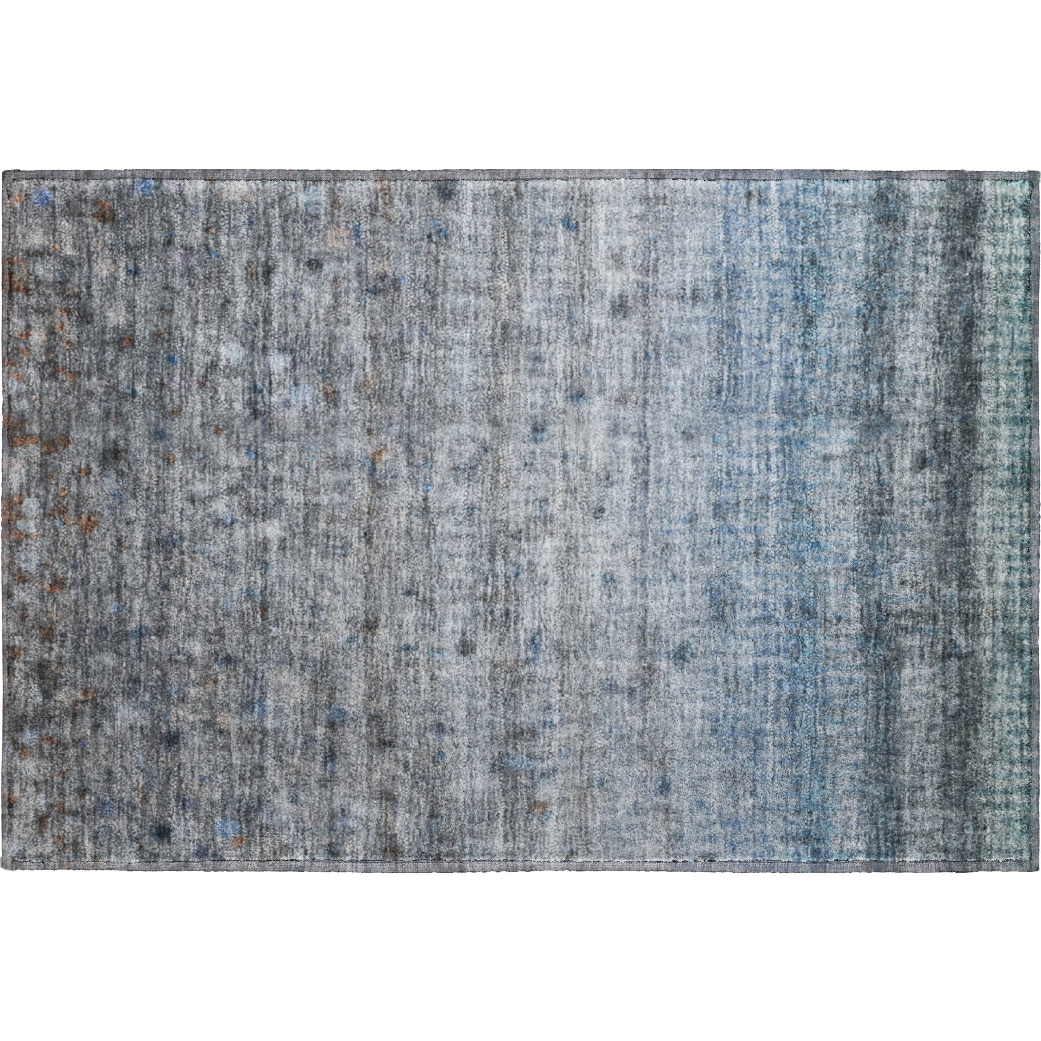 Oaxaca Machine Washable Transitional Blue Rug 1'8" x 2'6" #shape_Rectangle