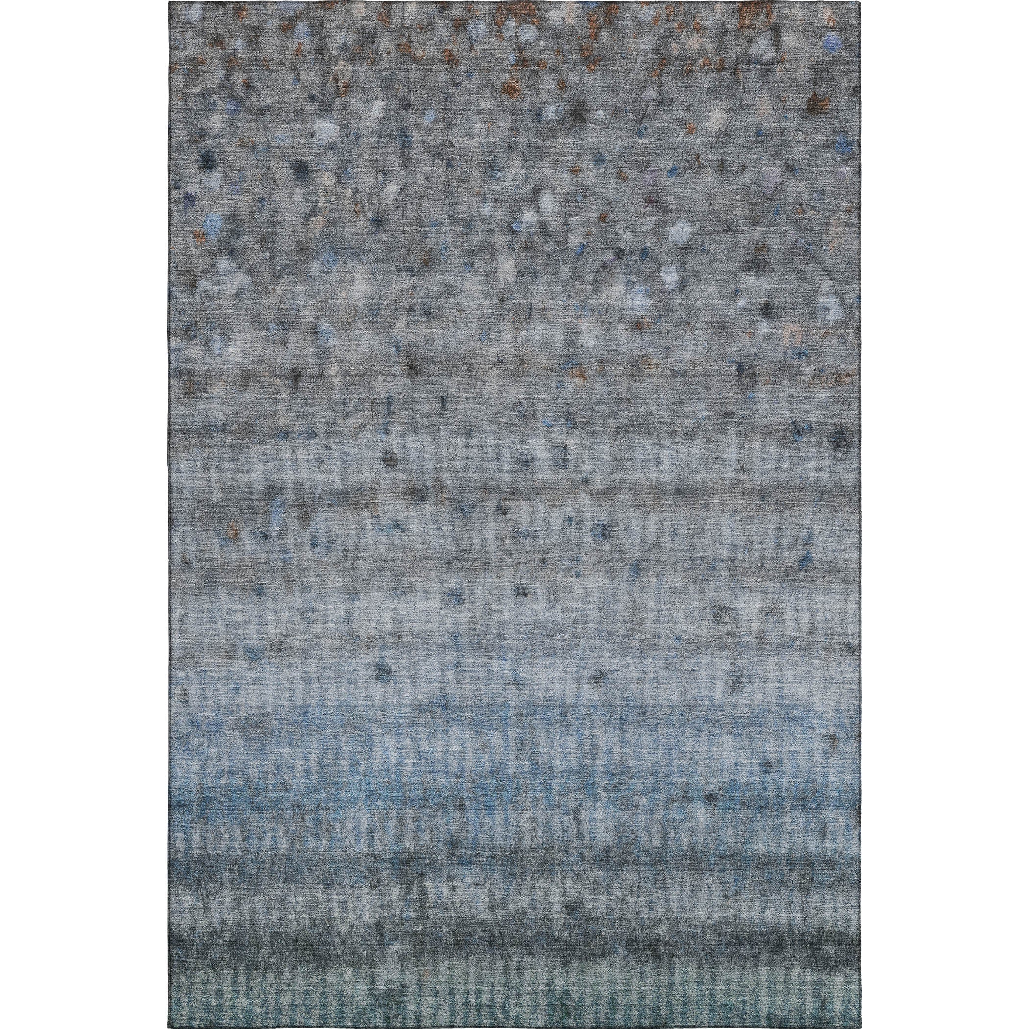 Oaxaca Machine Washable Transitional Blue Rug 3' x 5' #shape_Rectangle