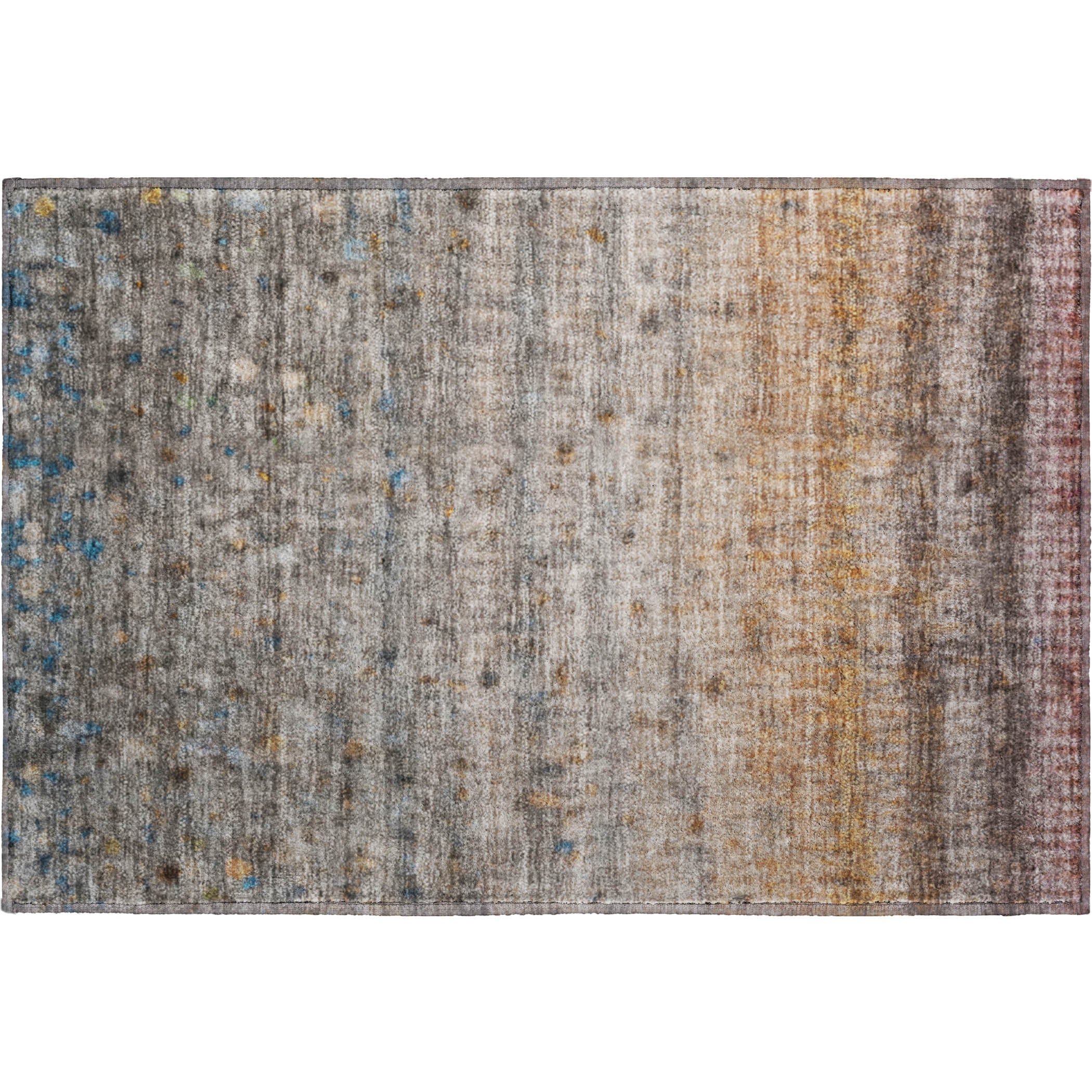 Oaxaca Machine Washable Transitional Gray Rug 1'8" x 2'6" #shape_Rectangle