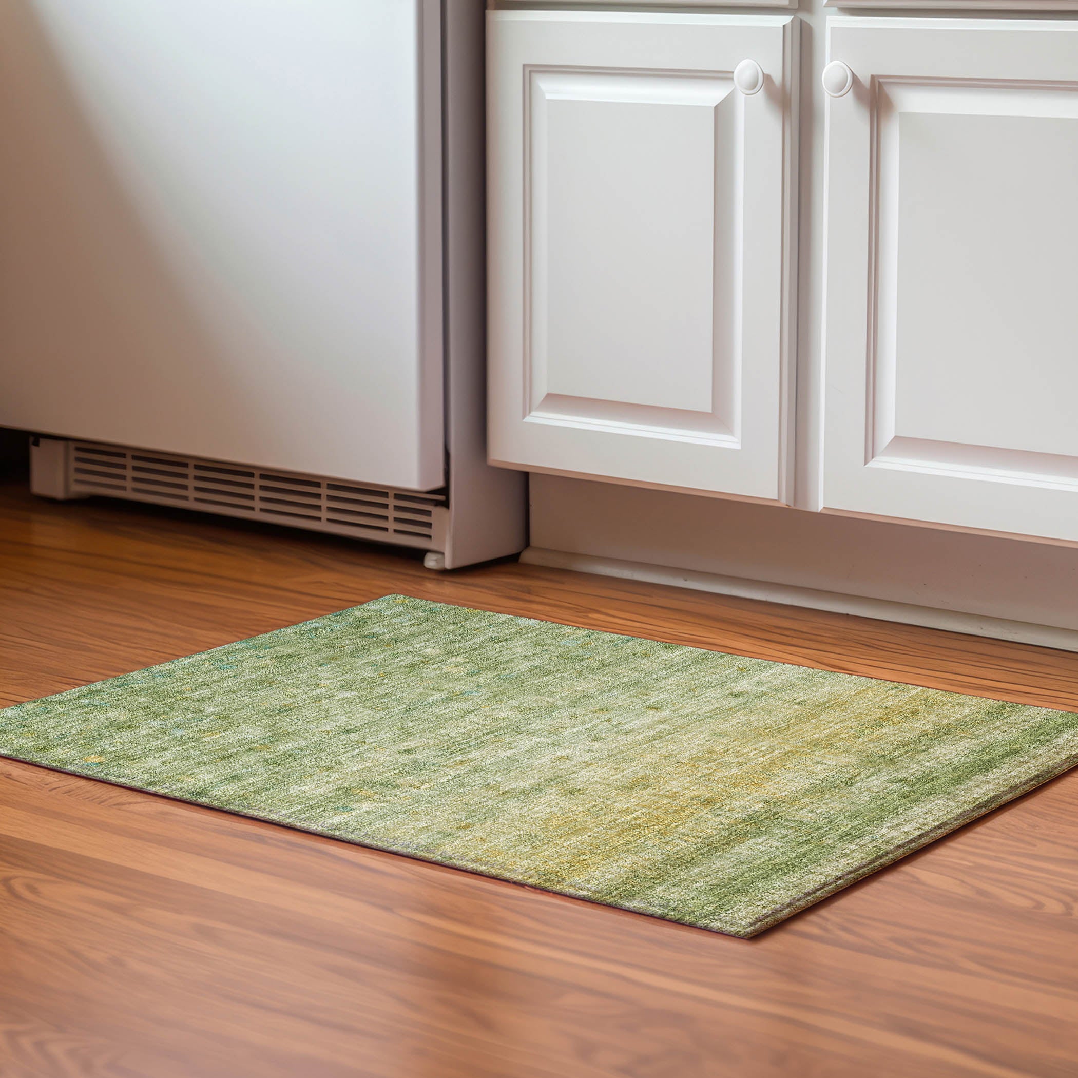 Oaxaca Machine Washable Transitional Sage Green Rug 1'8" x 2'6" #shape_Rectangle