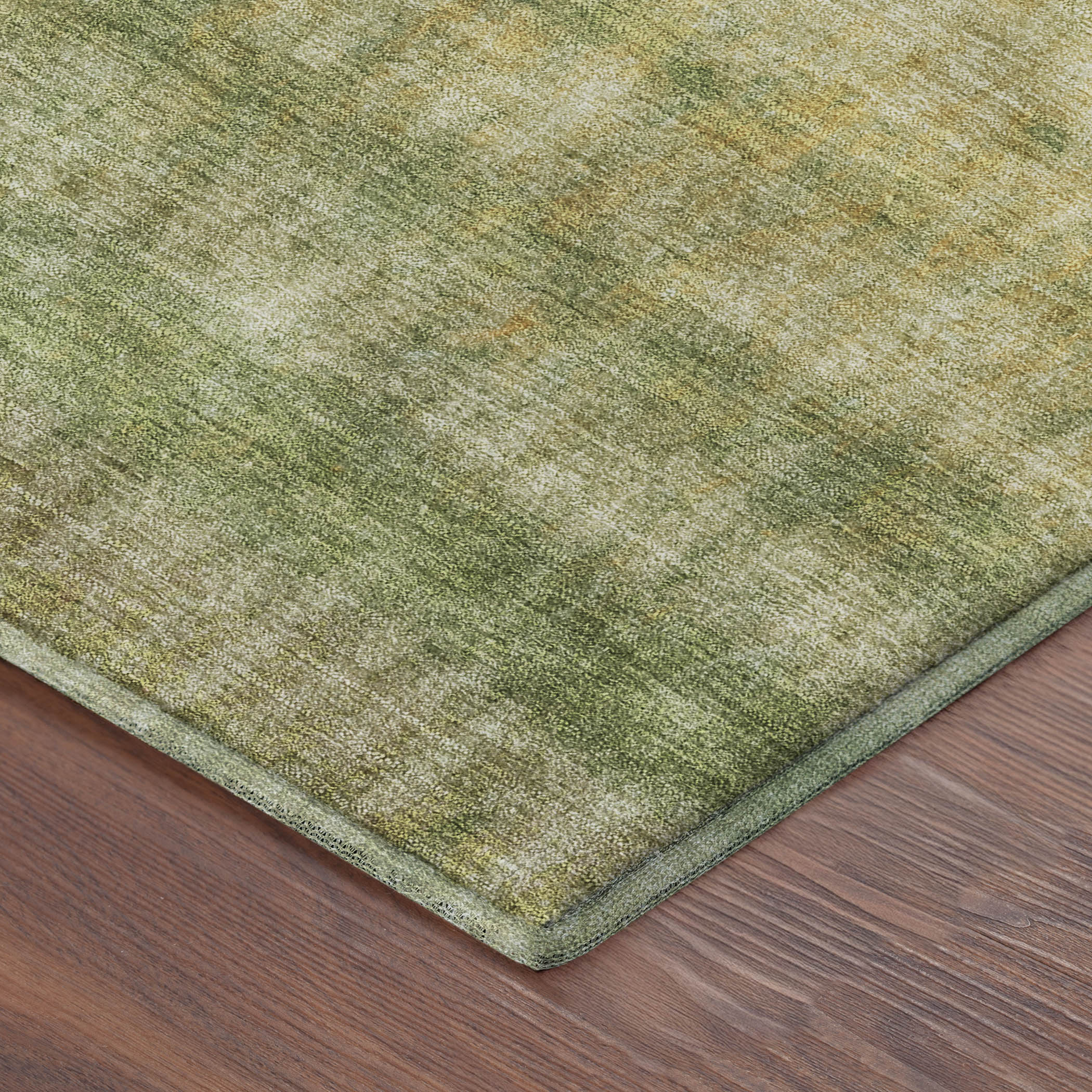 Oaxaca Machine Washable Transitional Sage Green Rug 1'8" x 2'6" #shape_Rectangle