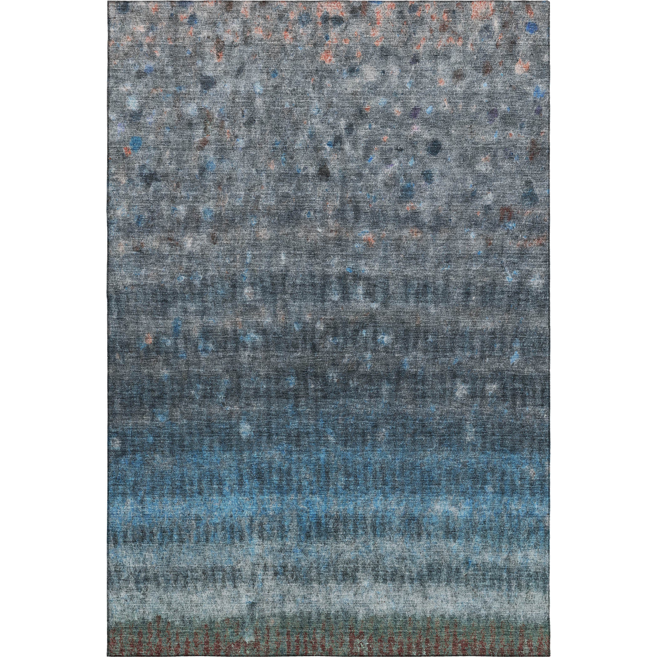 Bergen Machine Washable Transitional Blue Rug 3' x 5' #shape_Rectangle