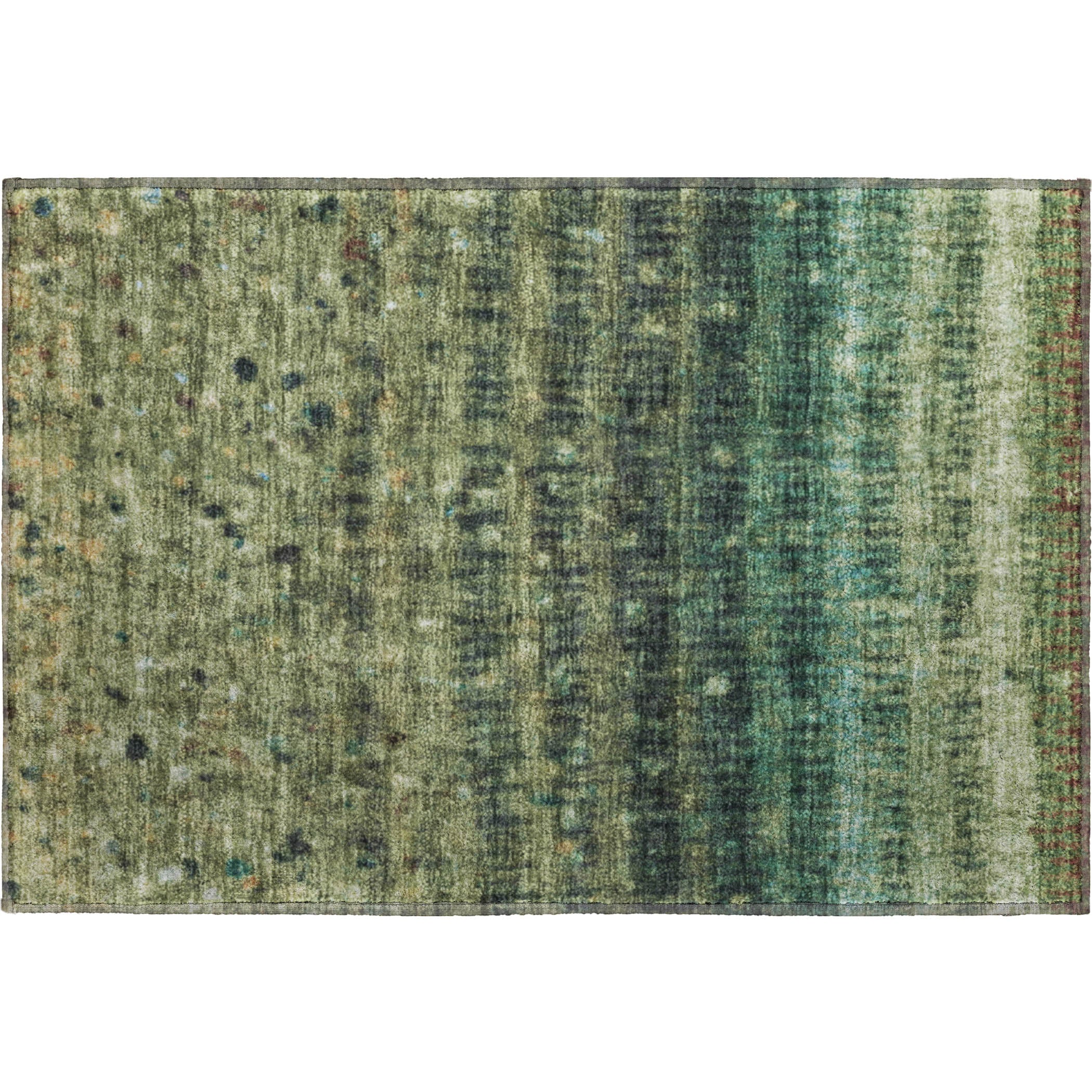 Bergen Machine Washable Transitional Fern Green Rug 1'8" x 2'6" #shape_Rectangle