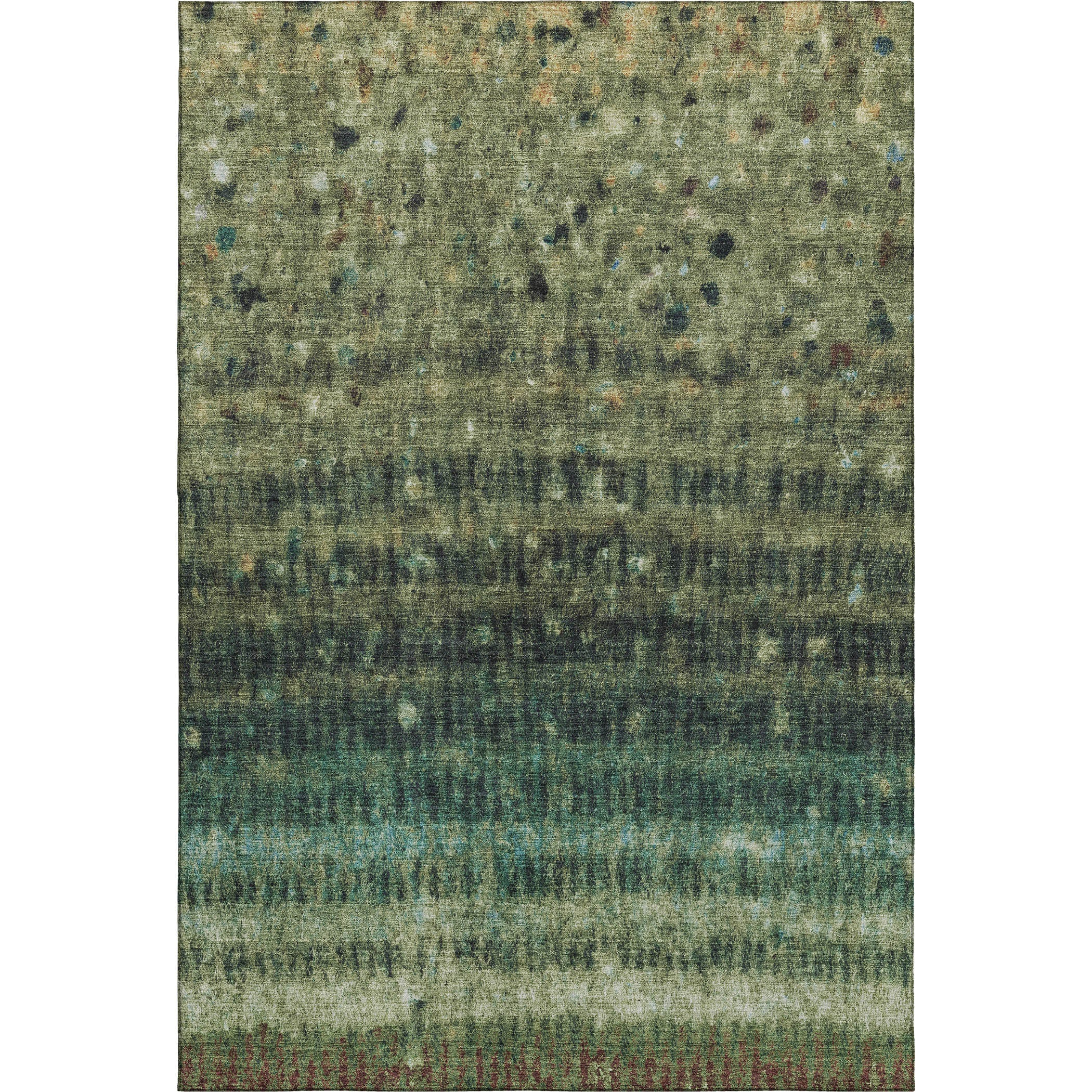 Bergen Machine Washable Transitional Fern Green Rug 3' x 5' #shape_Rectangle
