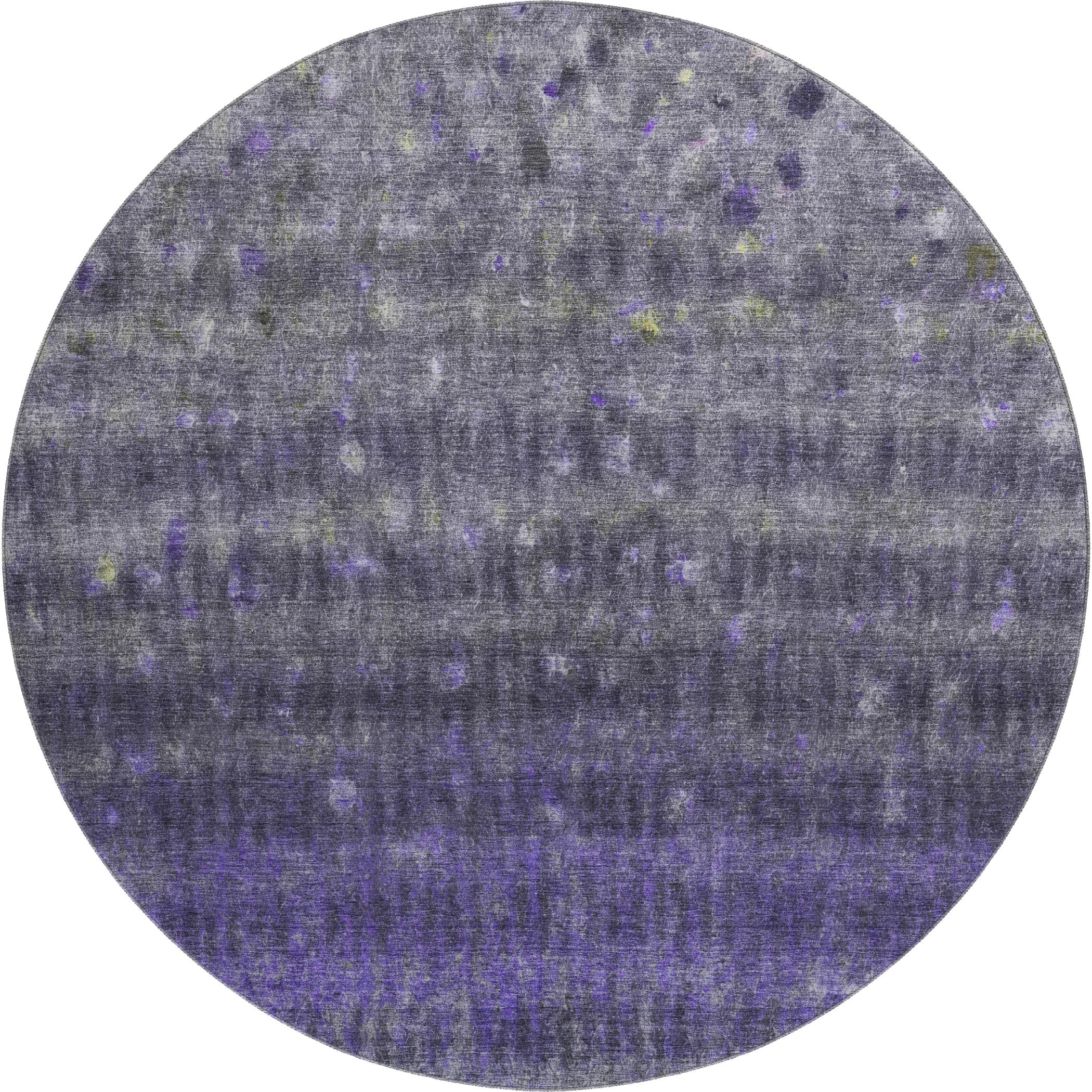 Bergen Machine Washable Transitional Purple Rug 8' x 8' #shape_Round