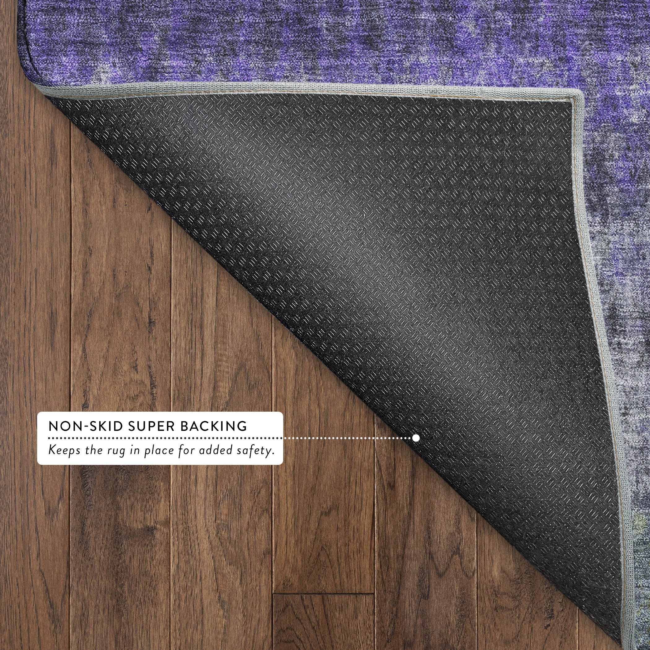 Bergen Machine Washable Transitional Purple Rug 1'8" x 2'6" #shape_Rectangle