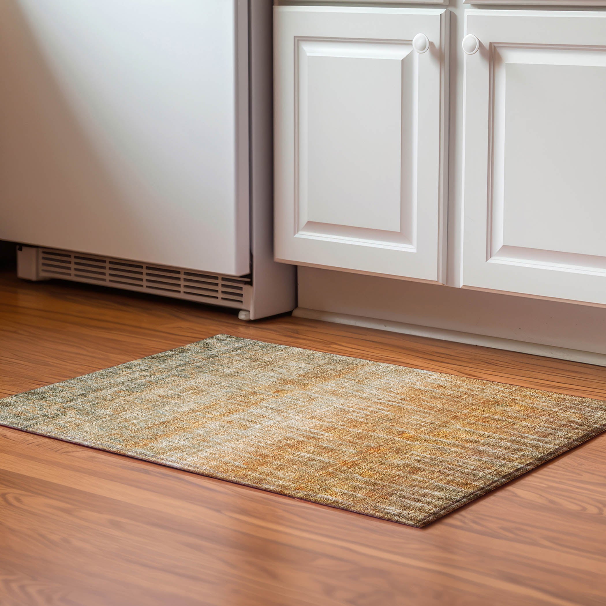Antigua Machine Washable Transitional Copper Orange Rug 1'8" x 2'6" #shape_Rectangle
