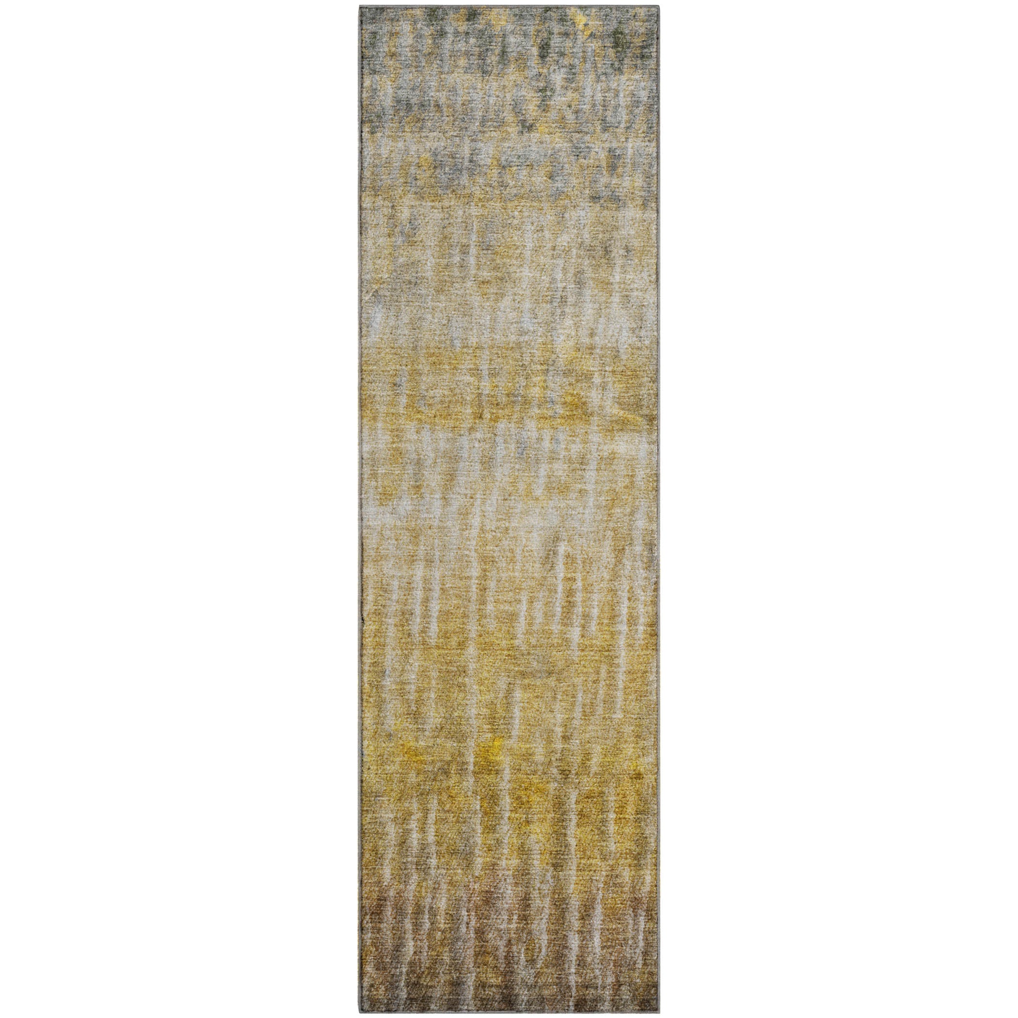 Antigua Machine Washable Transitional Gold Rug 2'3" x 7'6" #shape_Runner
