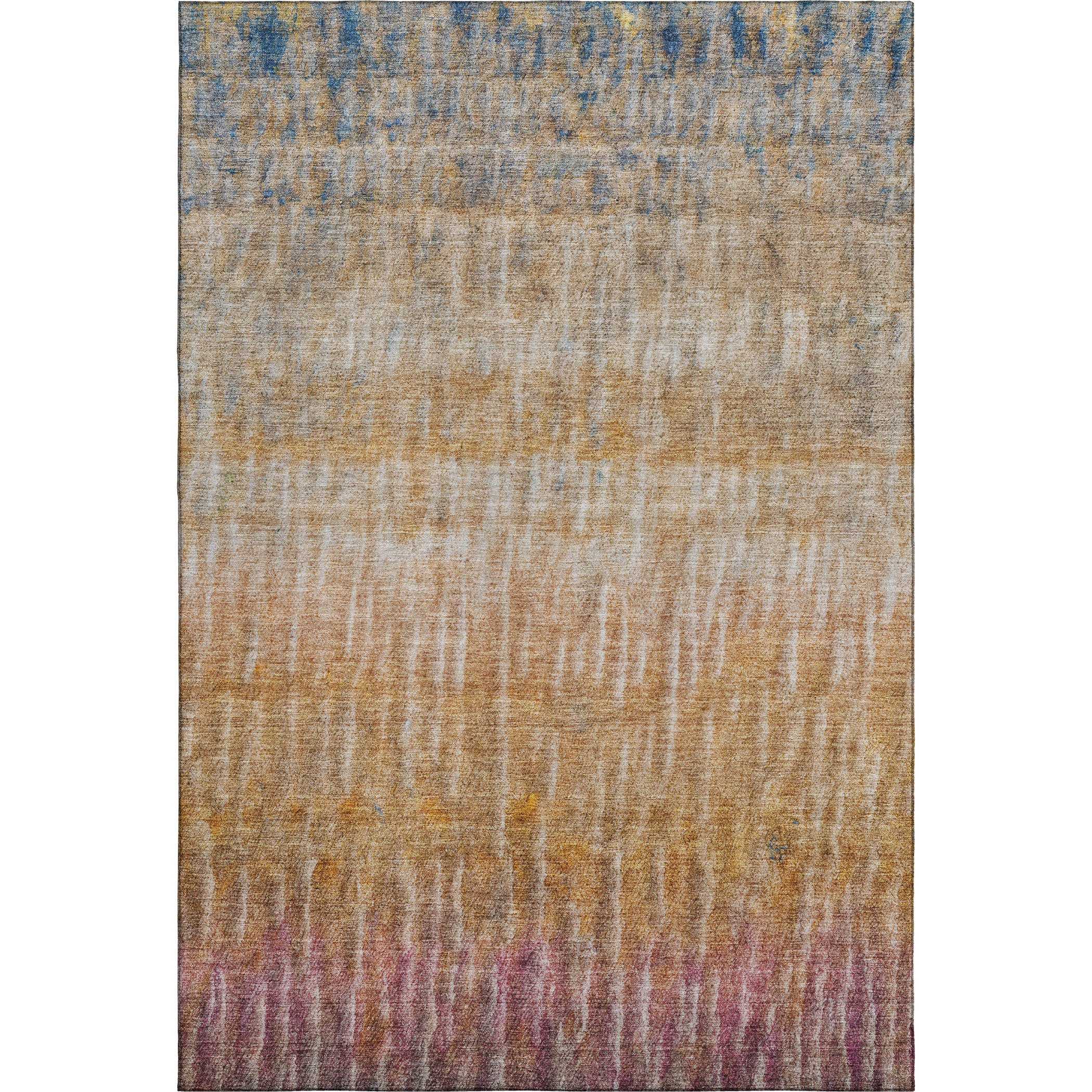 Antigua Machine Washable Transitional Orange Rug 3' x 5' #shape_Rectangle