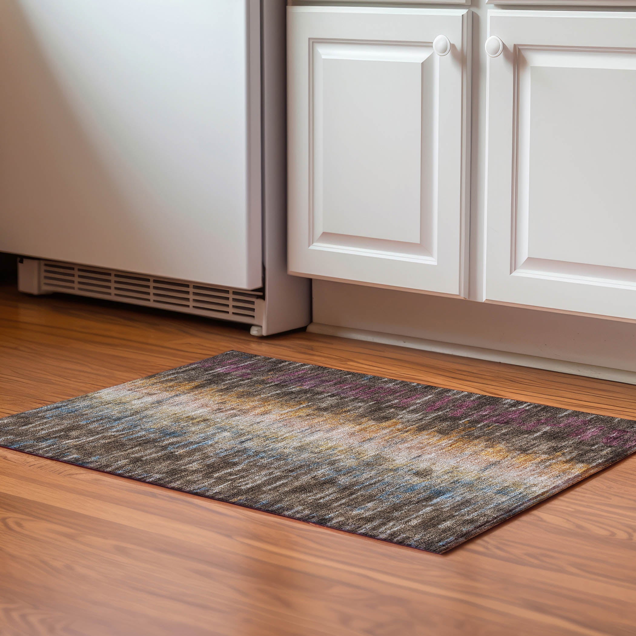 Sintra Machine Washable Transitional Chocolate Brown Rug 1'8" x 2'6" #shape_Rectangle