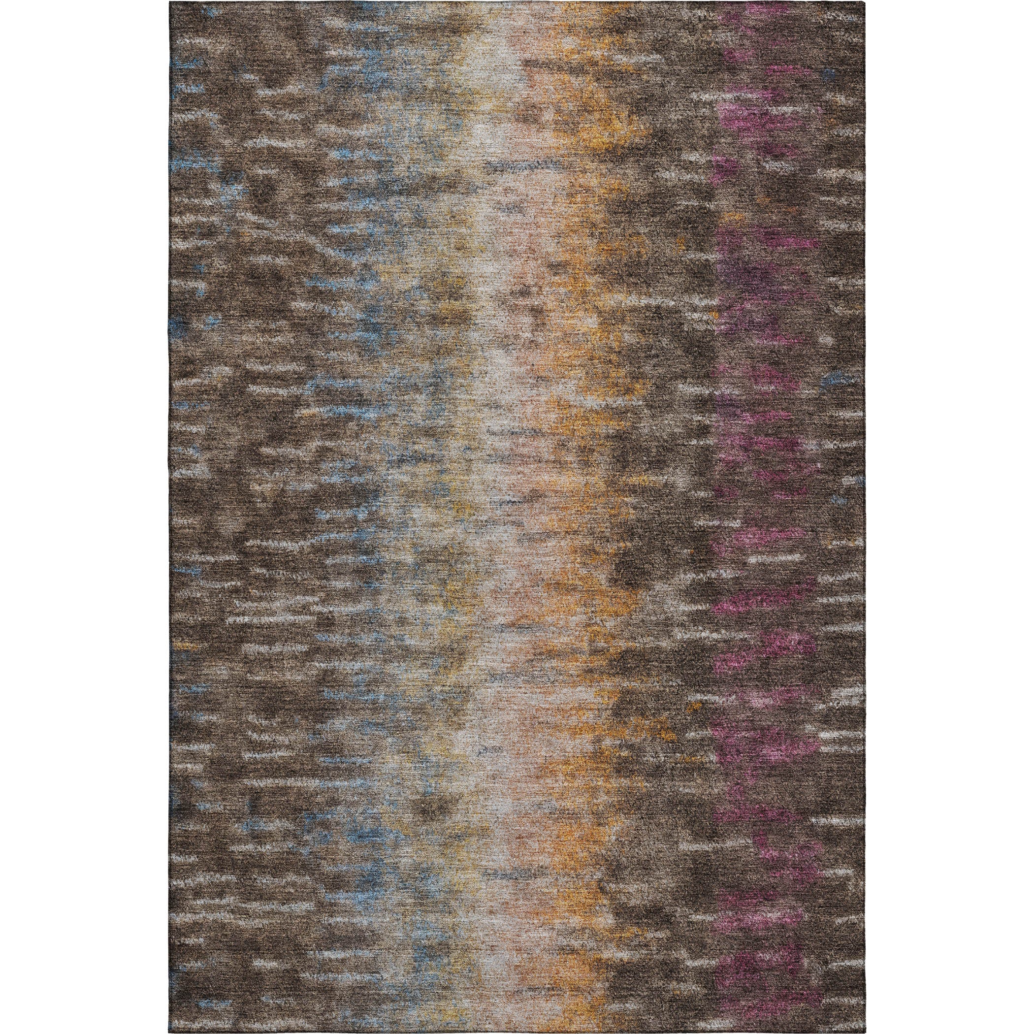 Sintra Machine Washable Transitional Chocolate Brown Rug 3' x 5' #shape_Rectangle
