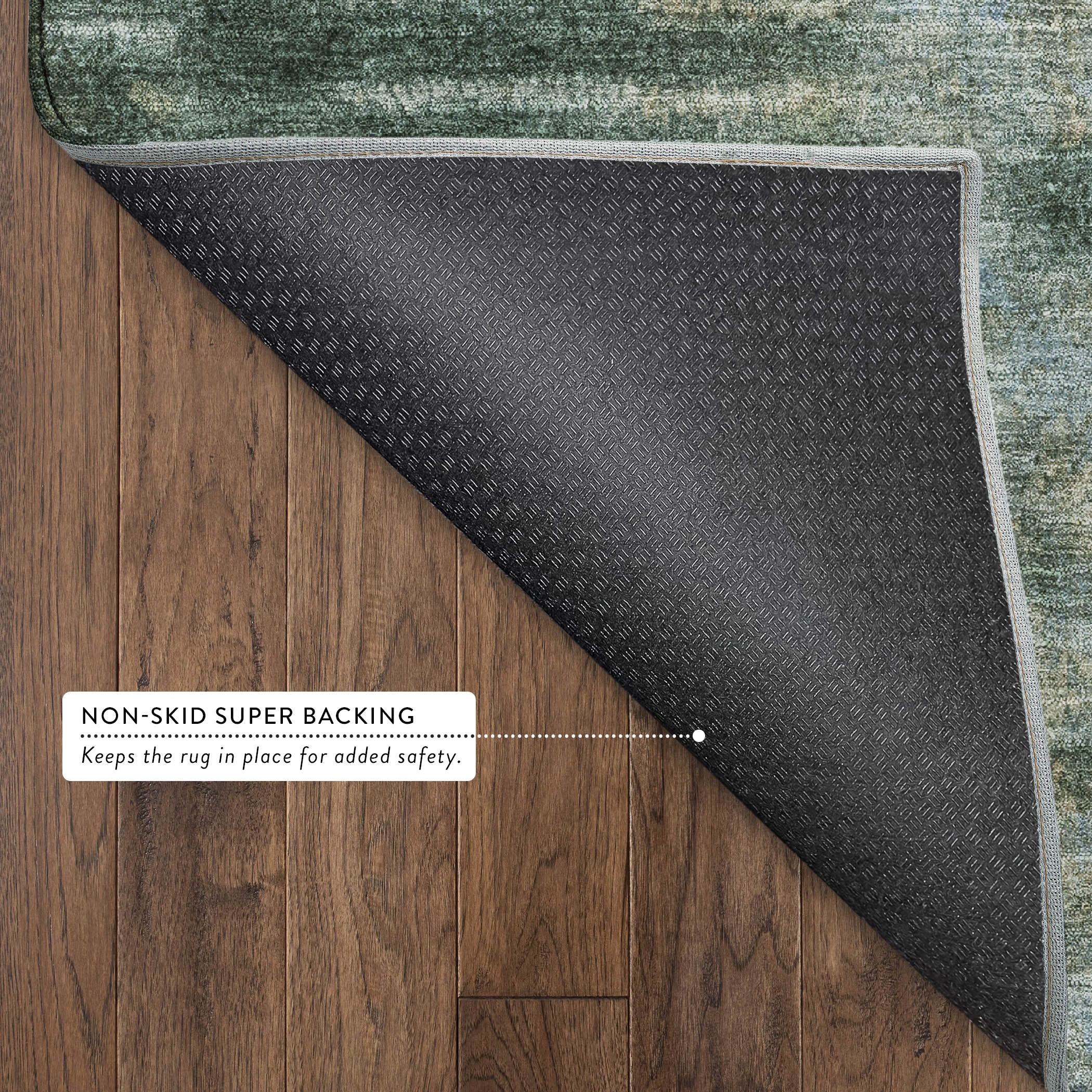 Sintra Machine Washable Transitional Emerald Green Rug 1'8" x 2'6" #shape_Rectangle