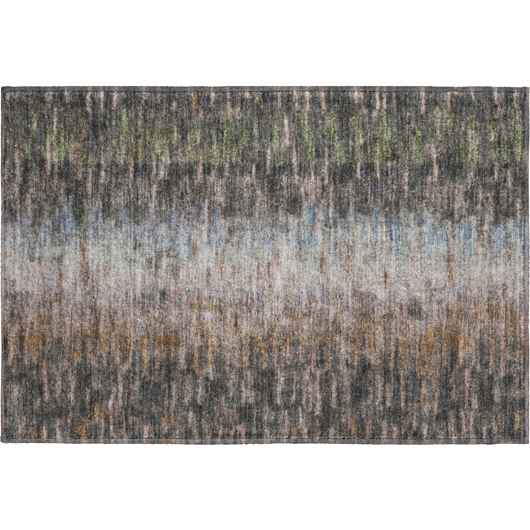 Sintra Machine Washable Transitional Granite Gray Rug 1'8" x 2'6" #shape_Rectangle