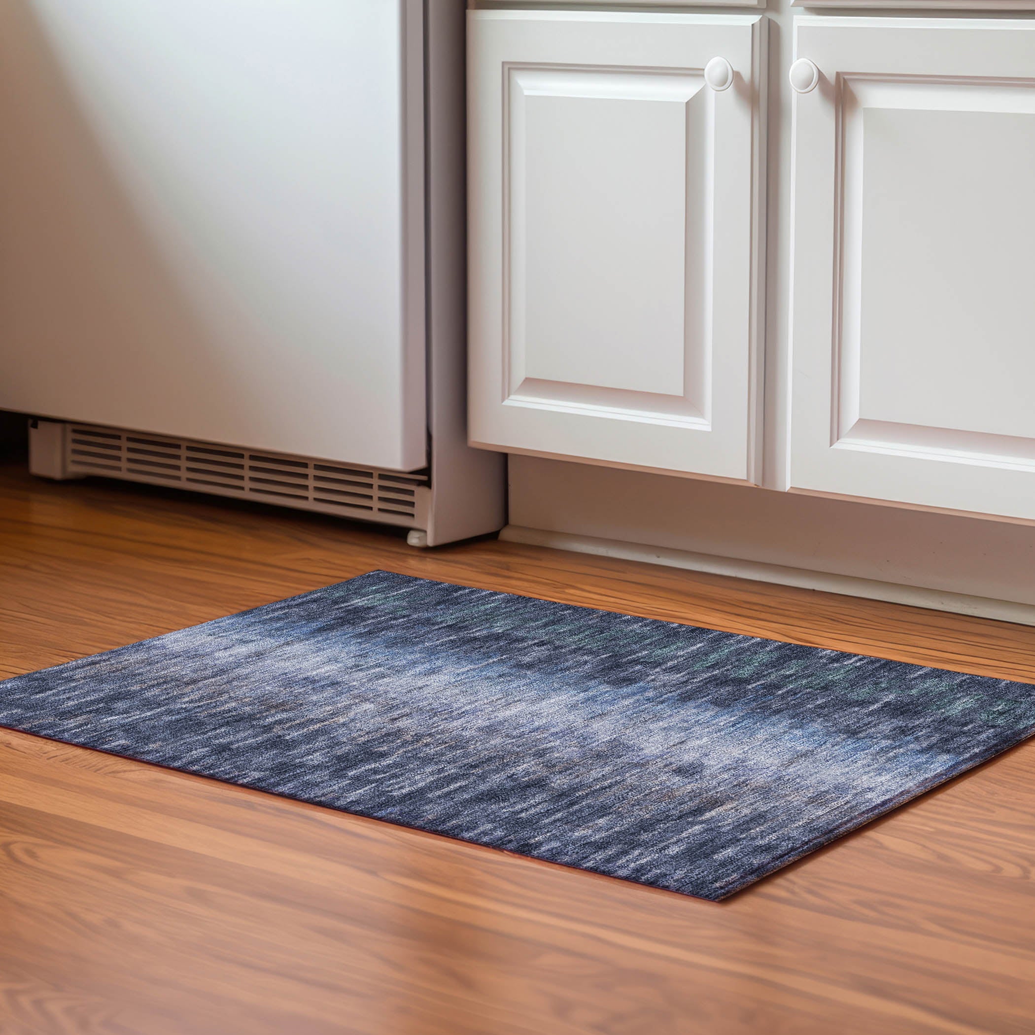 Sintra Machine Washable Transitional Navy Blue Rug 1'8" x 2'6" #shape_Rectangle