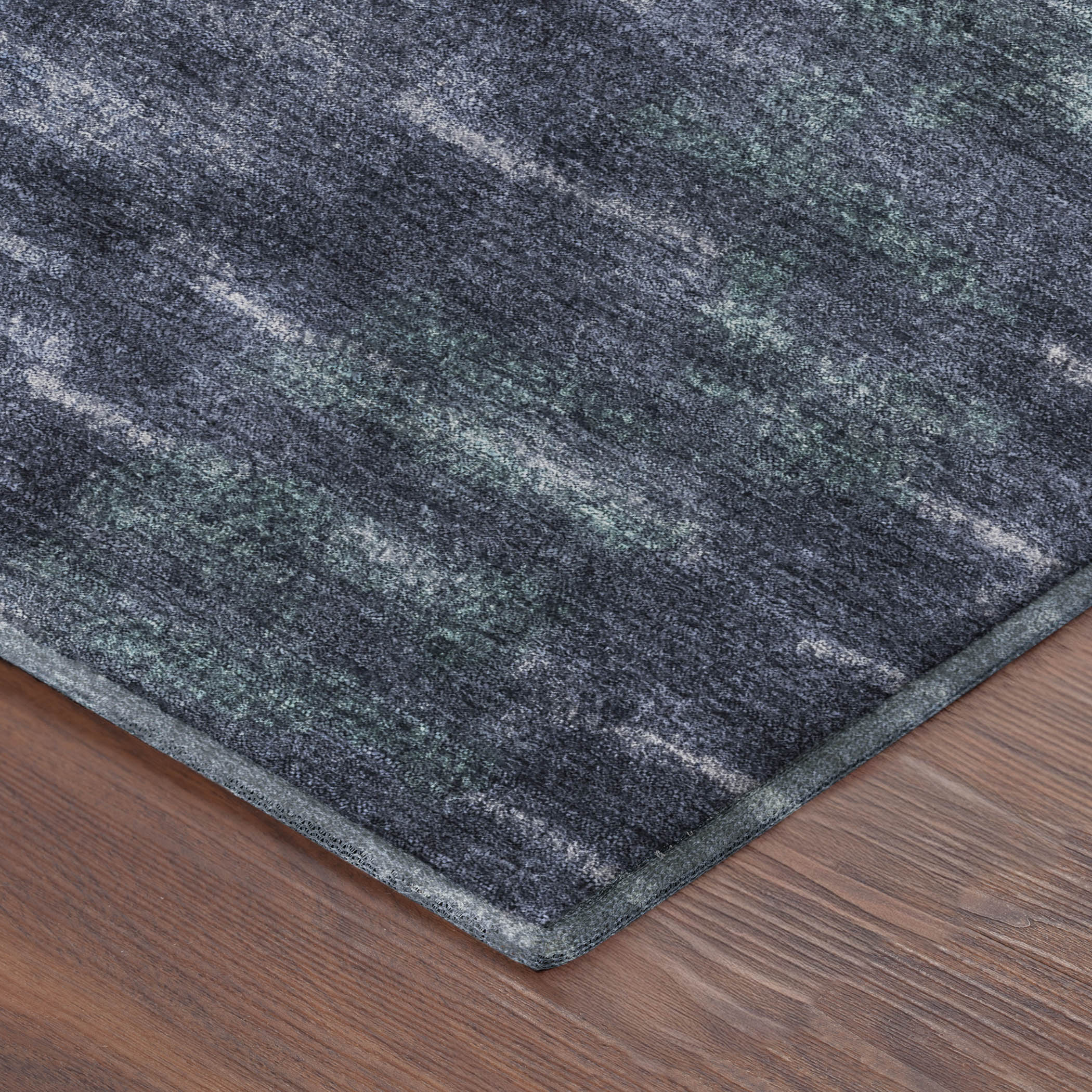 Sintra Machine Washable Transitional Navy Blue Rug 1'8" x 2'6" #shape_Rectangle