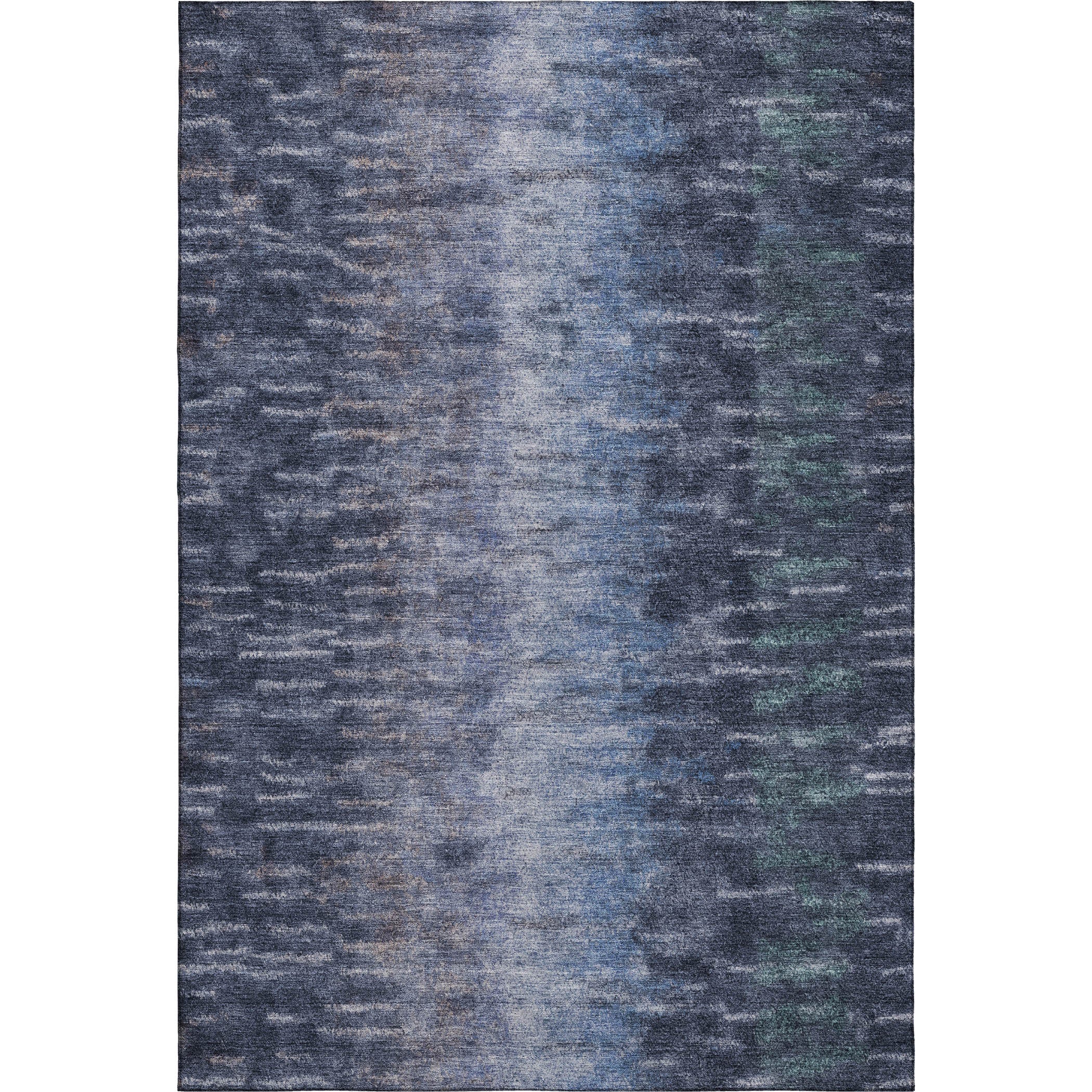Sintra Machine Washable Transitional Navy Blue Rug 3' x 5' #shape_Rectangle