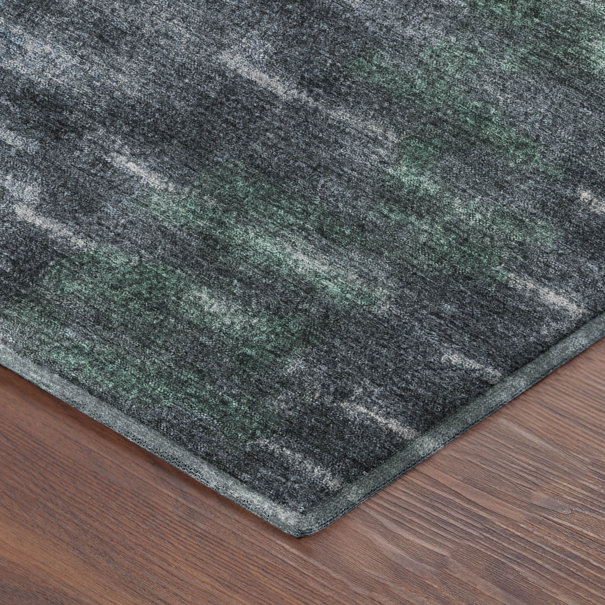 Sintra Machine Washable Transitional Teal Rug 1'8" x 2'6" #shape_Rectangle