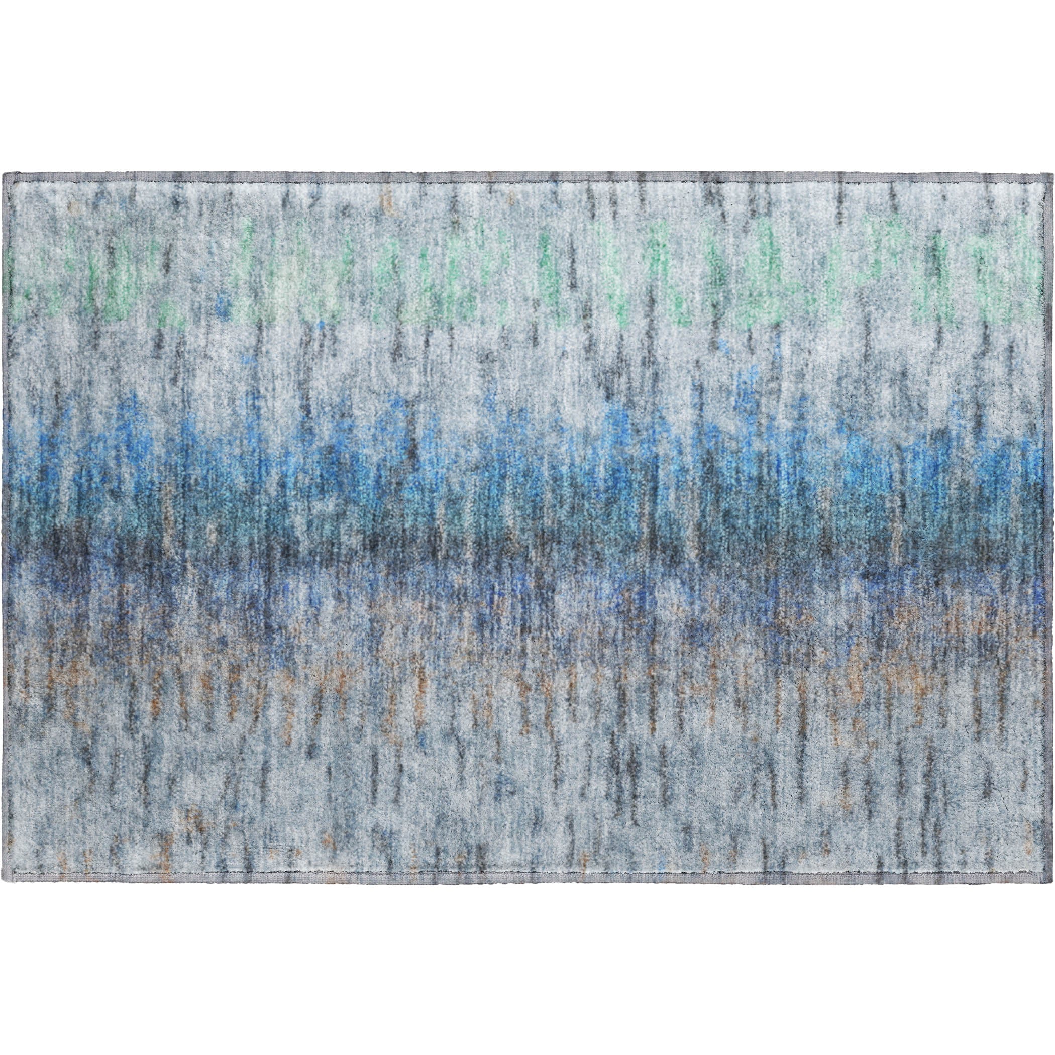 Marrakech Machine Washable Transitional Blue Rug 1'8" x 2'6" #shape_Rectangle