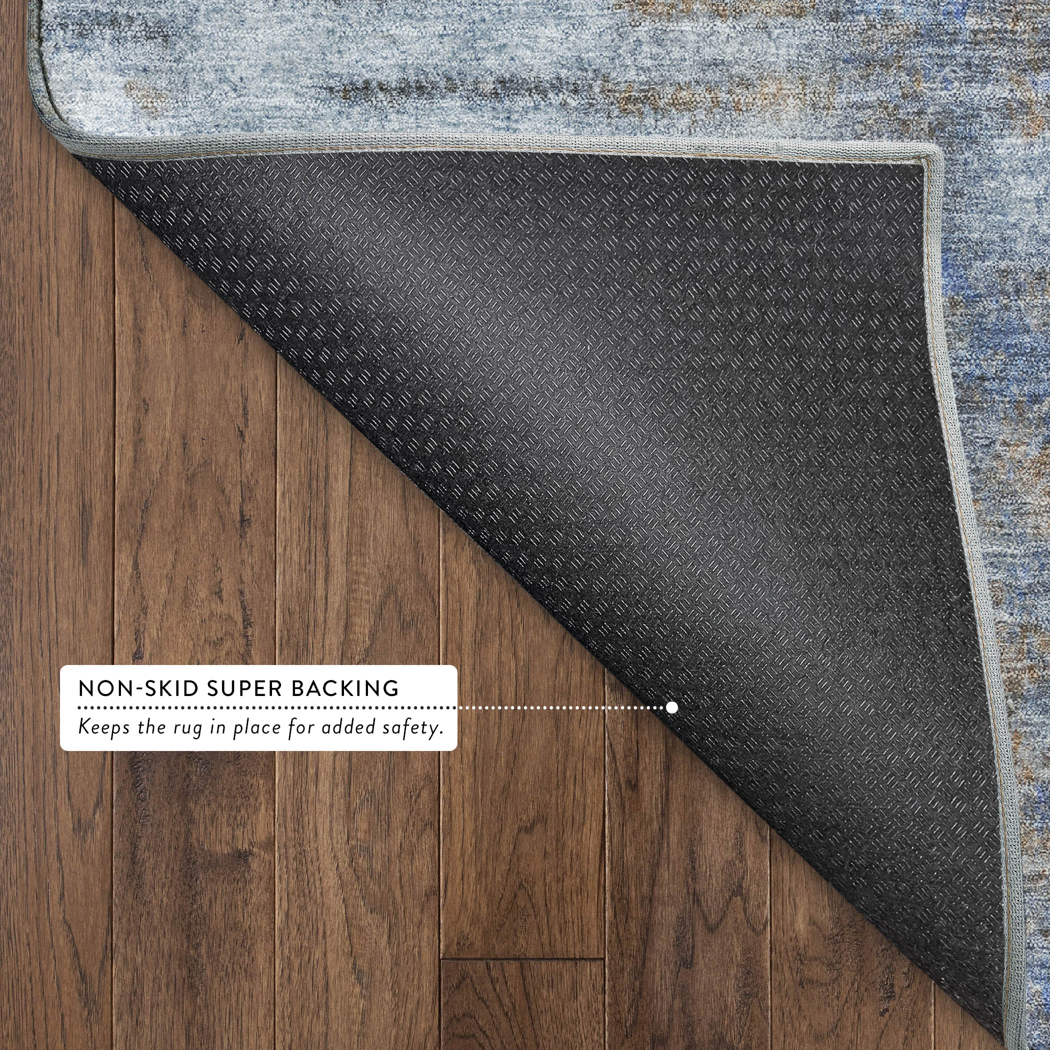 Marrakech Machine Washable Transitional Blue Rug 1'8" x 2'6" #shape_Rectangle
