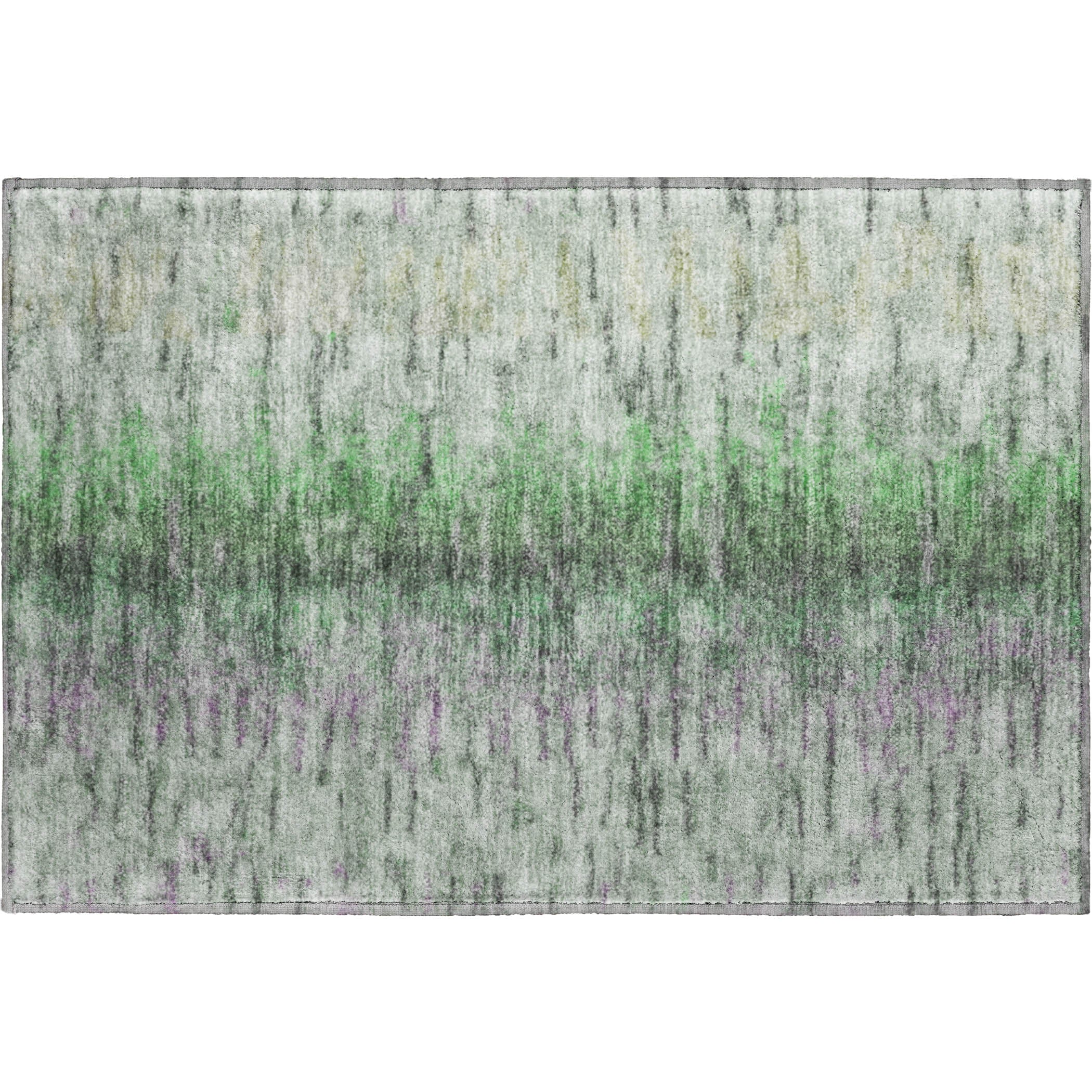 Marrakech Machine Washable Transitional Green Rug 1'8" x 2'6" #shape_Rectangle