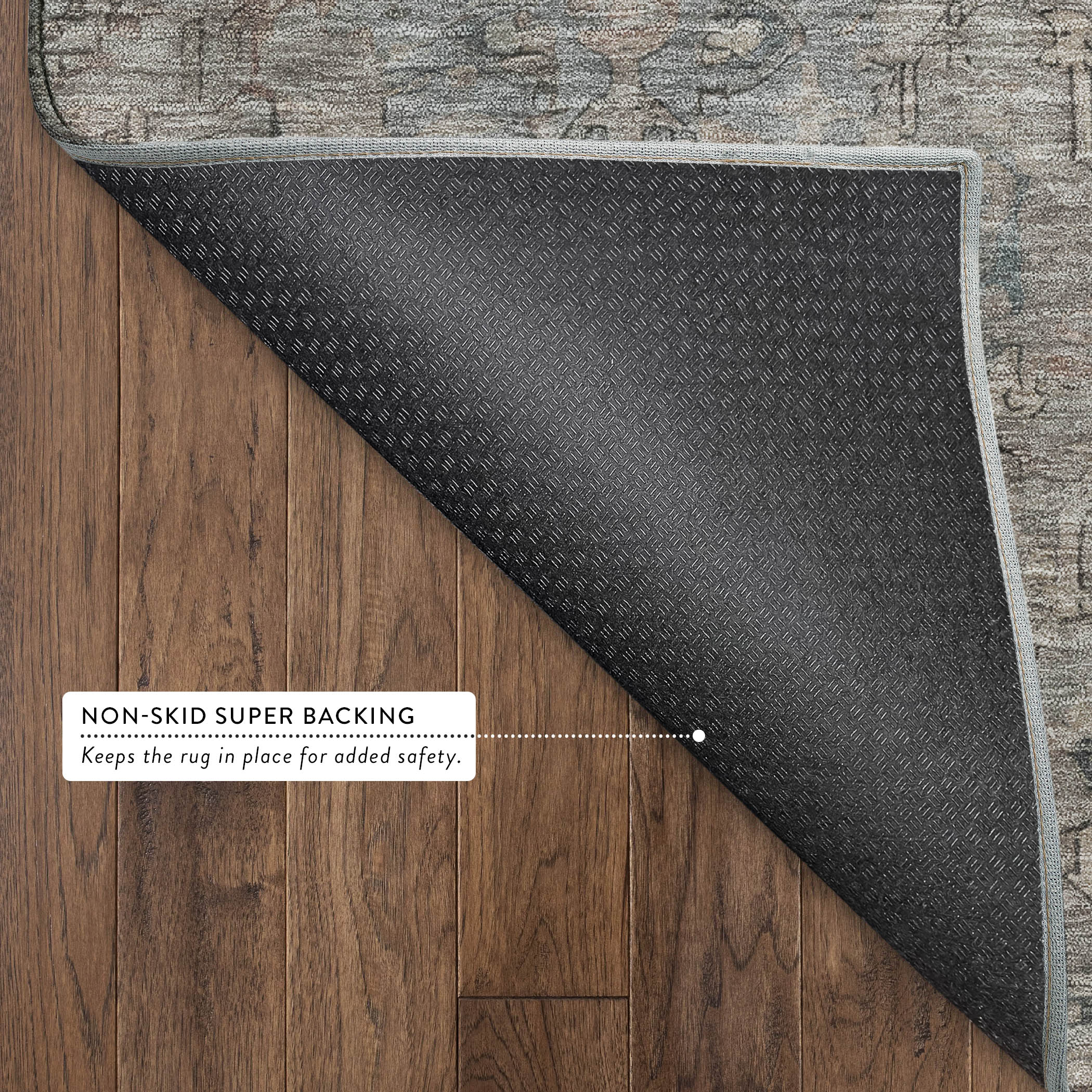 Istanbul Machine Washable Traditional Taupe Brown Rug 1'8" x 2'6" #shape_Rectangle