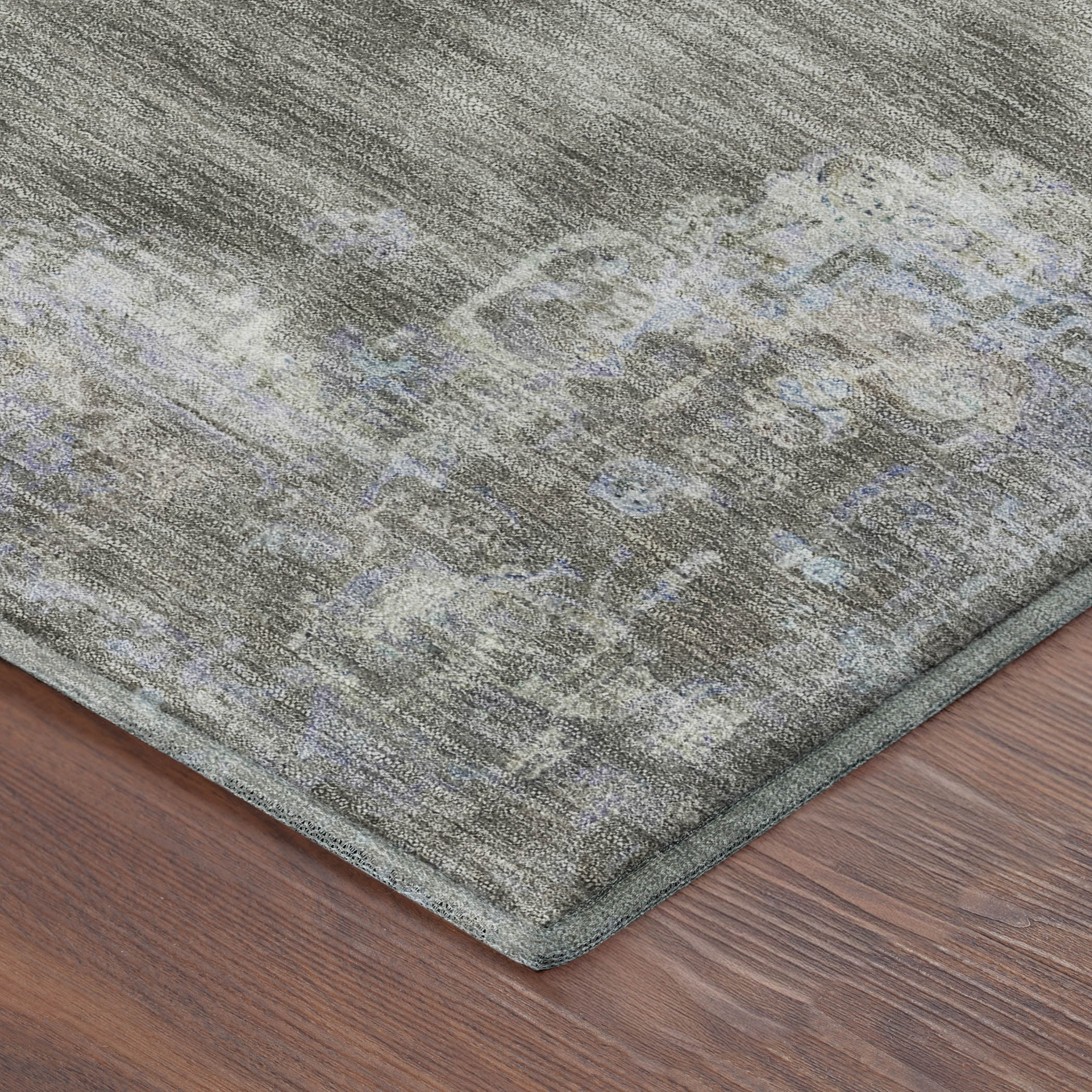 Kotor Machine Washable Traditional Brown Rug 1'8" x 2'6" #shape_Rectangle