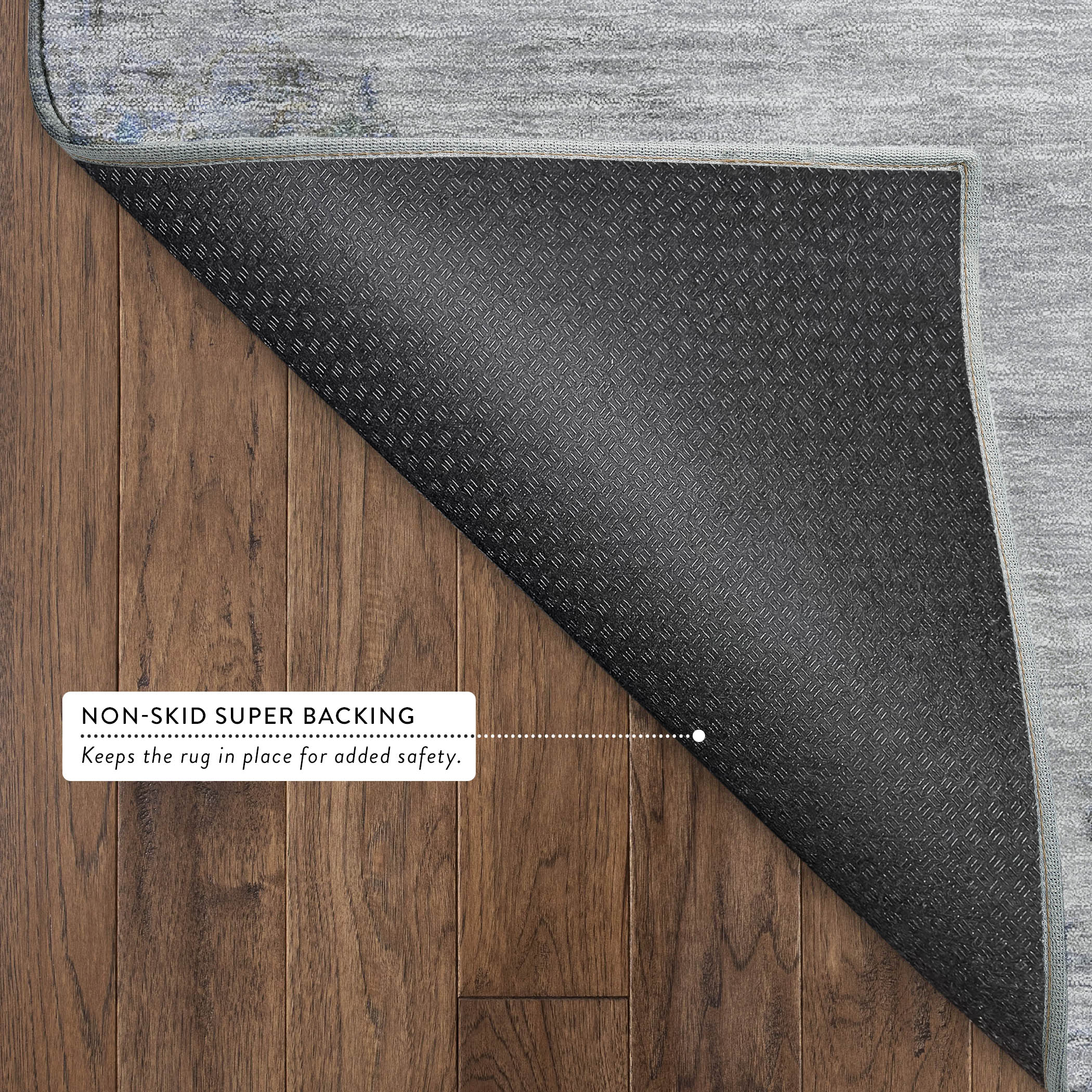 Kotor Machine Washable Traditional Silver Gray Rug 1'8" x 2'6" #shape_Rectangle