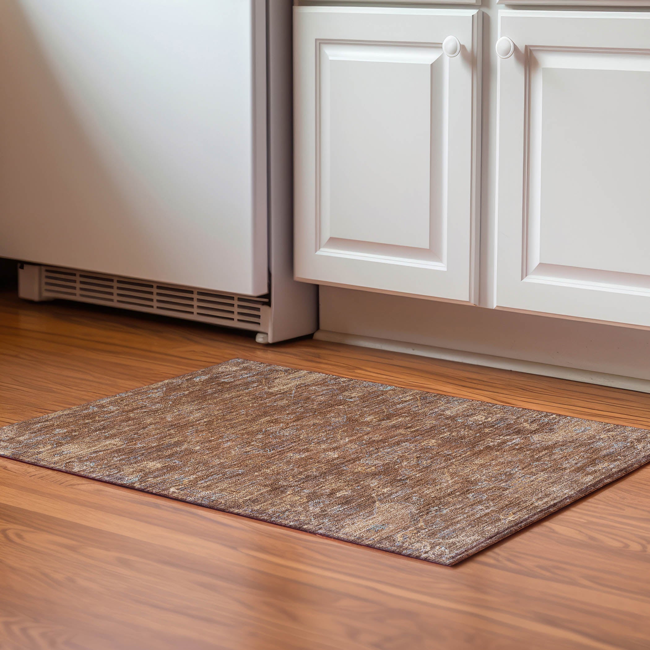 Oaxaca Machine Washable Traditional Paprika Orange Rug 1'8" x 2'6" #shape_Rectangle