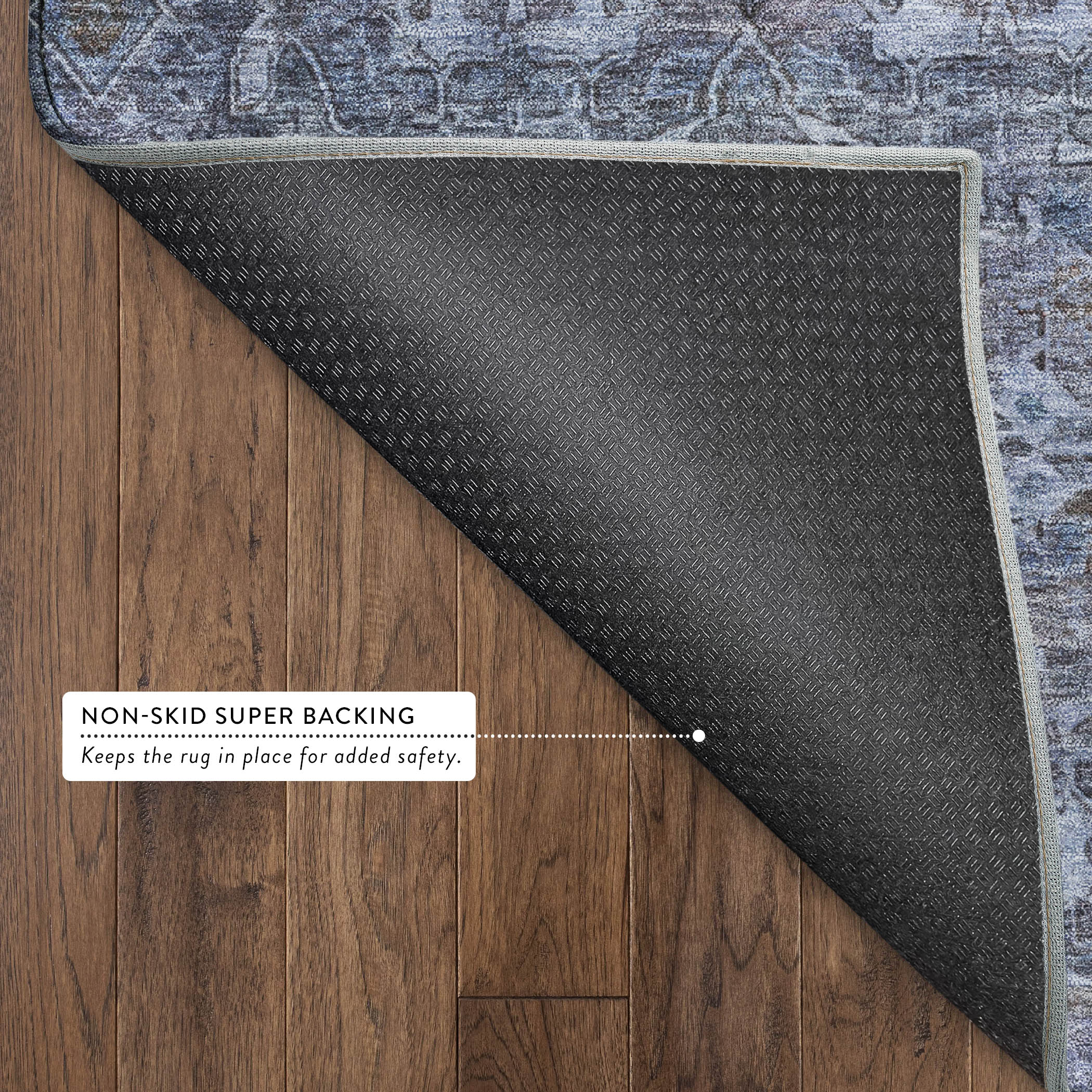 Dubrovnik Machine Washable Transitional Blue Rug 1'8" x 2'6" #shape_Rectangle